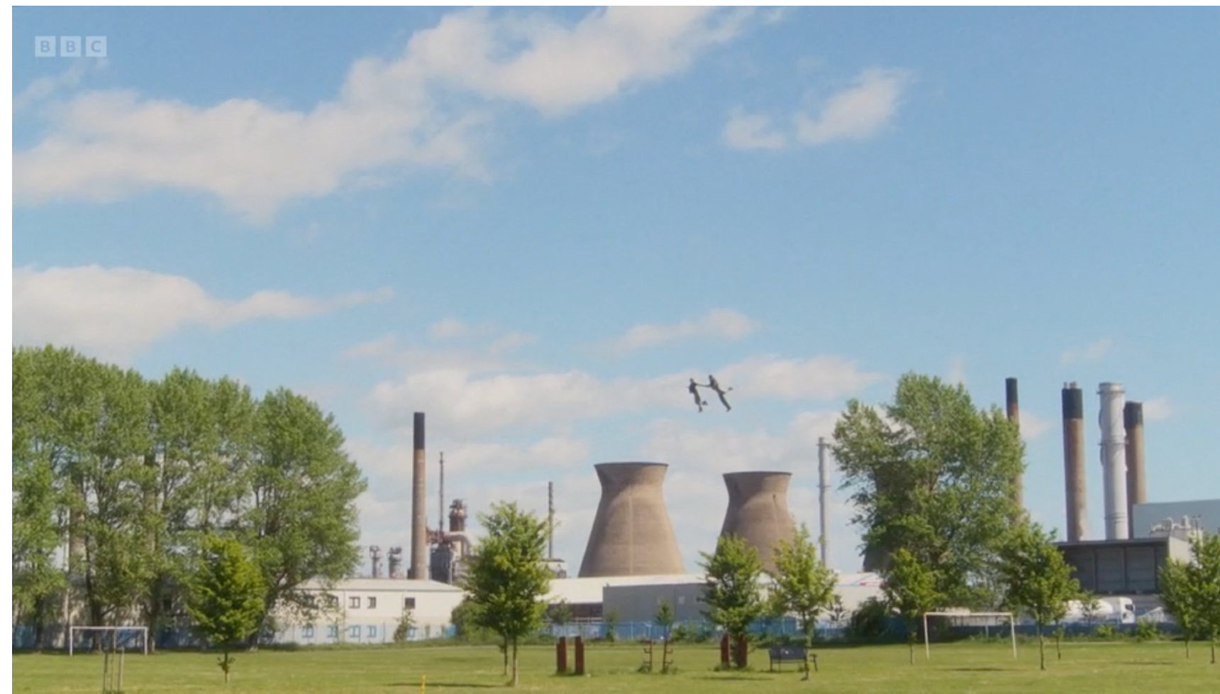 Cast and crew of Mint used the Grangemouth Refinery as a filming locations (Credit: BBC One)