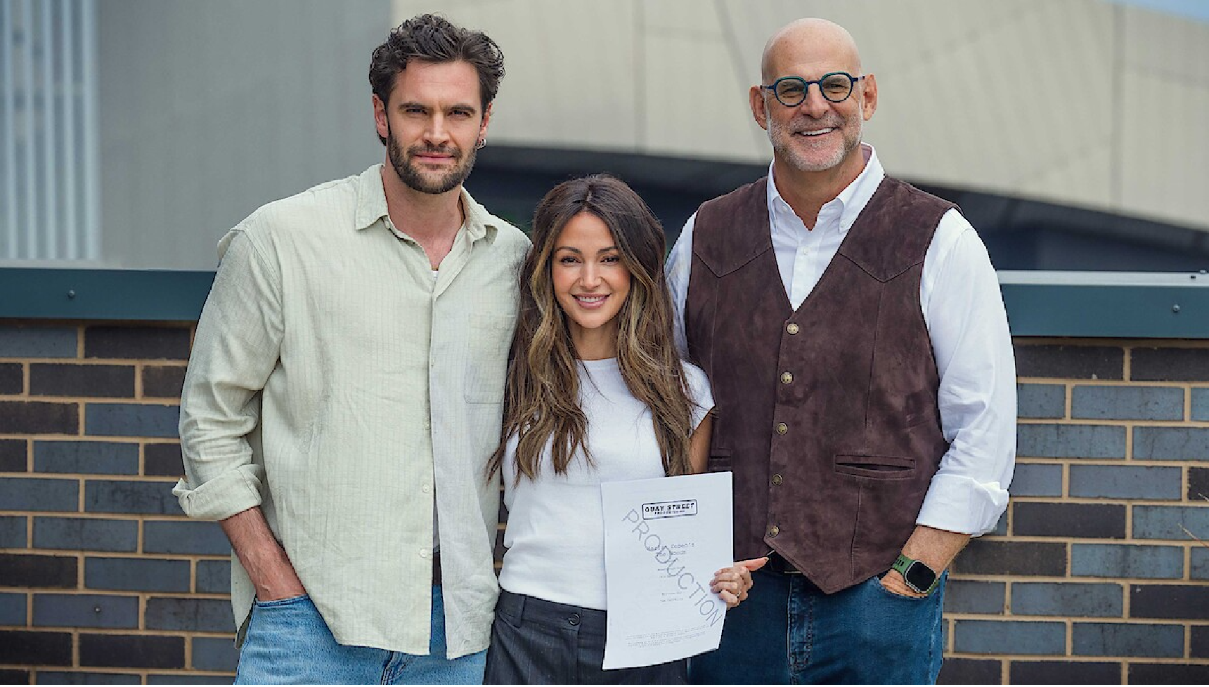 Tom Bateman, Michelle Keegan, and Harlan Coben announcing new thriller The Woods