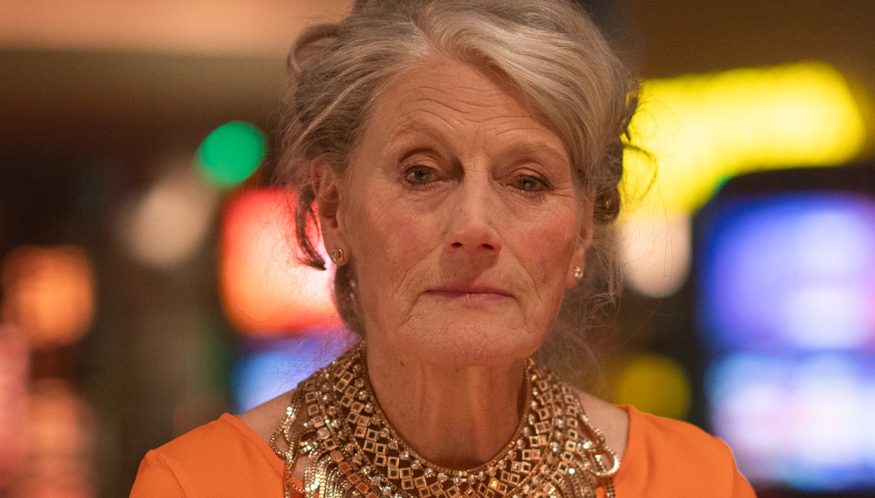 Geraldine James as casino boss Nancy in The Cage