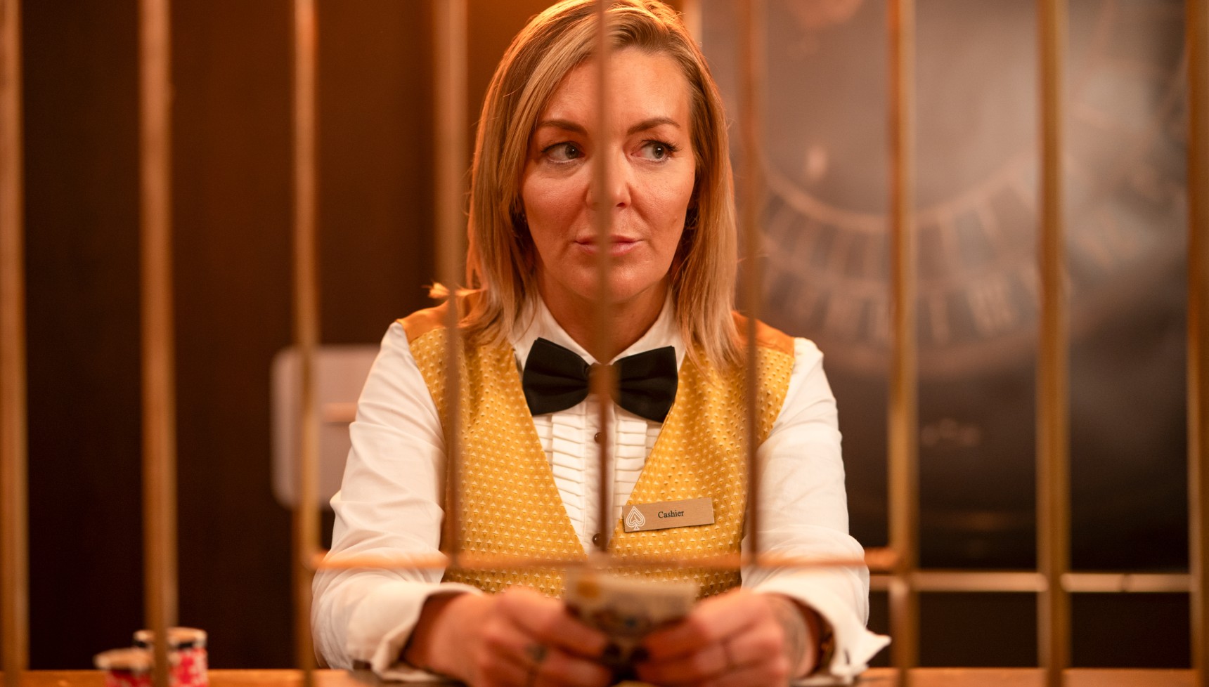 Sheridan Smith behind 'the cage' in the BBC drama
