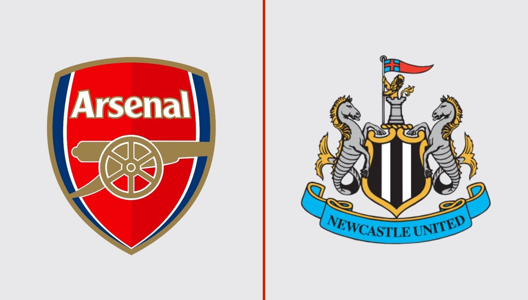 Arsenal and Newcastle United's logo