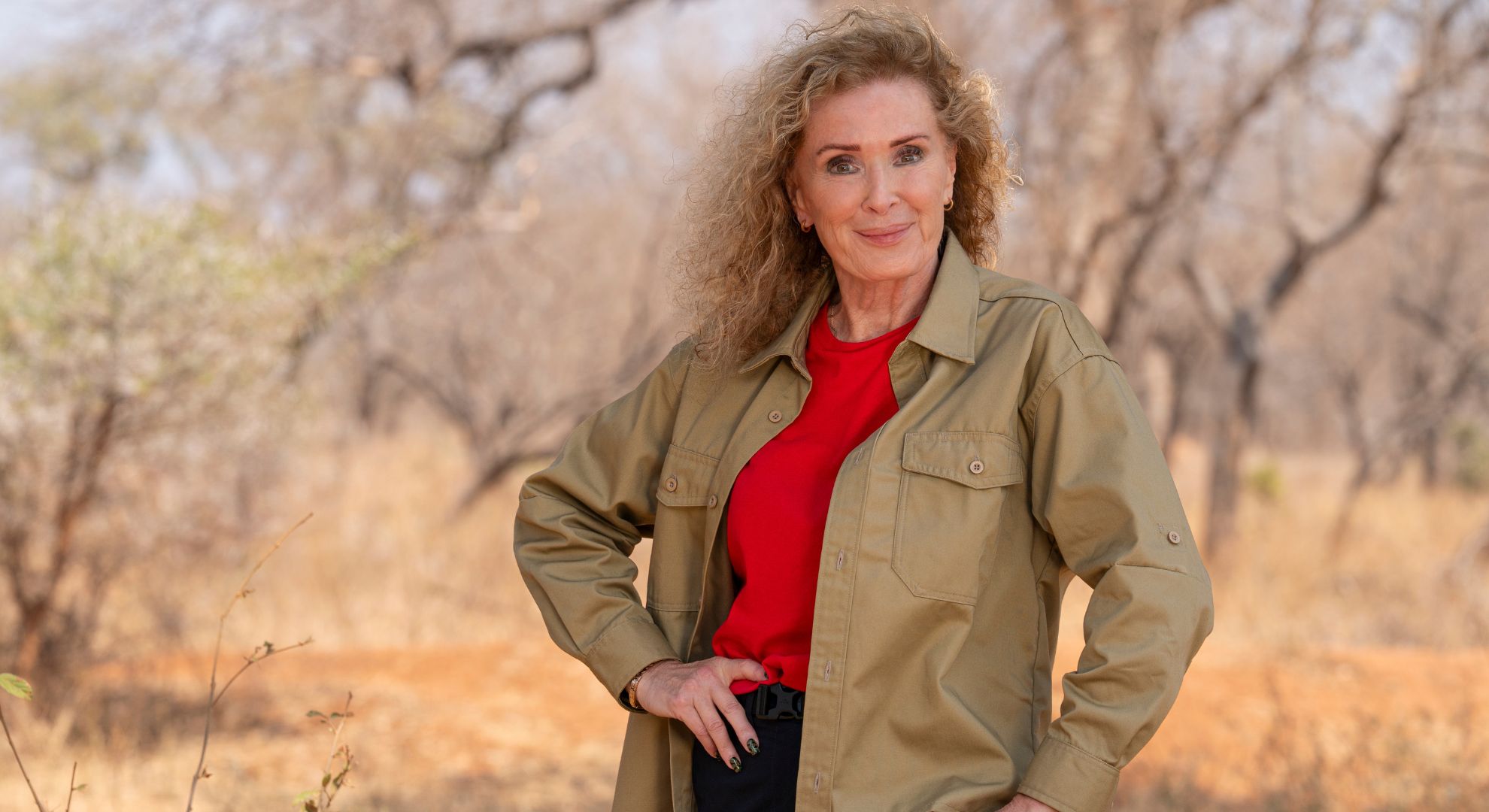 Beverley Callard in an I'm A Celebrity promo picture
