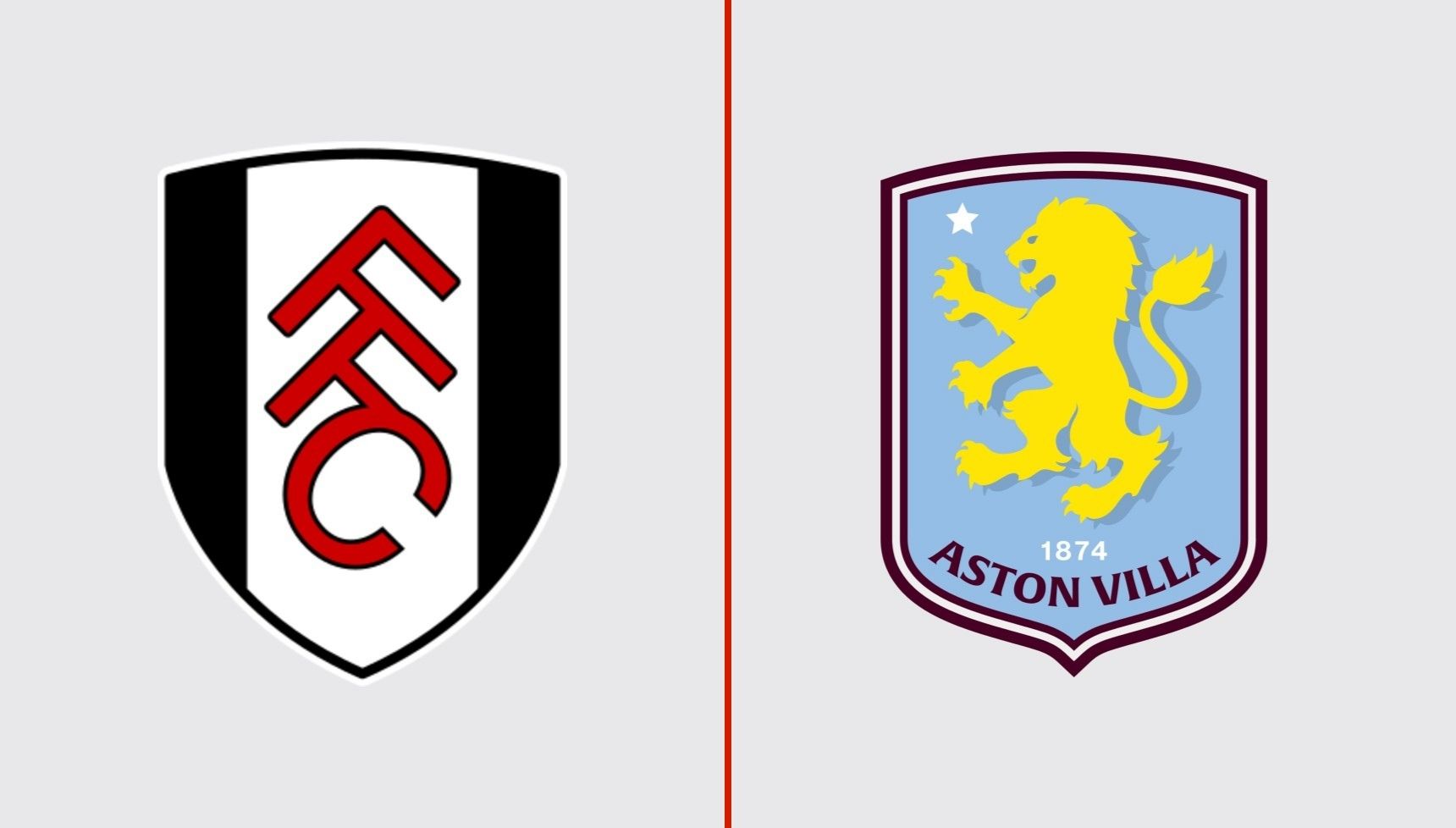 Fulham and Aston Villa's logos