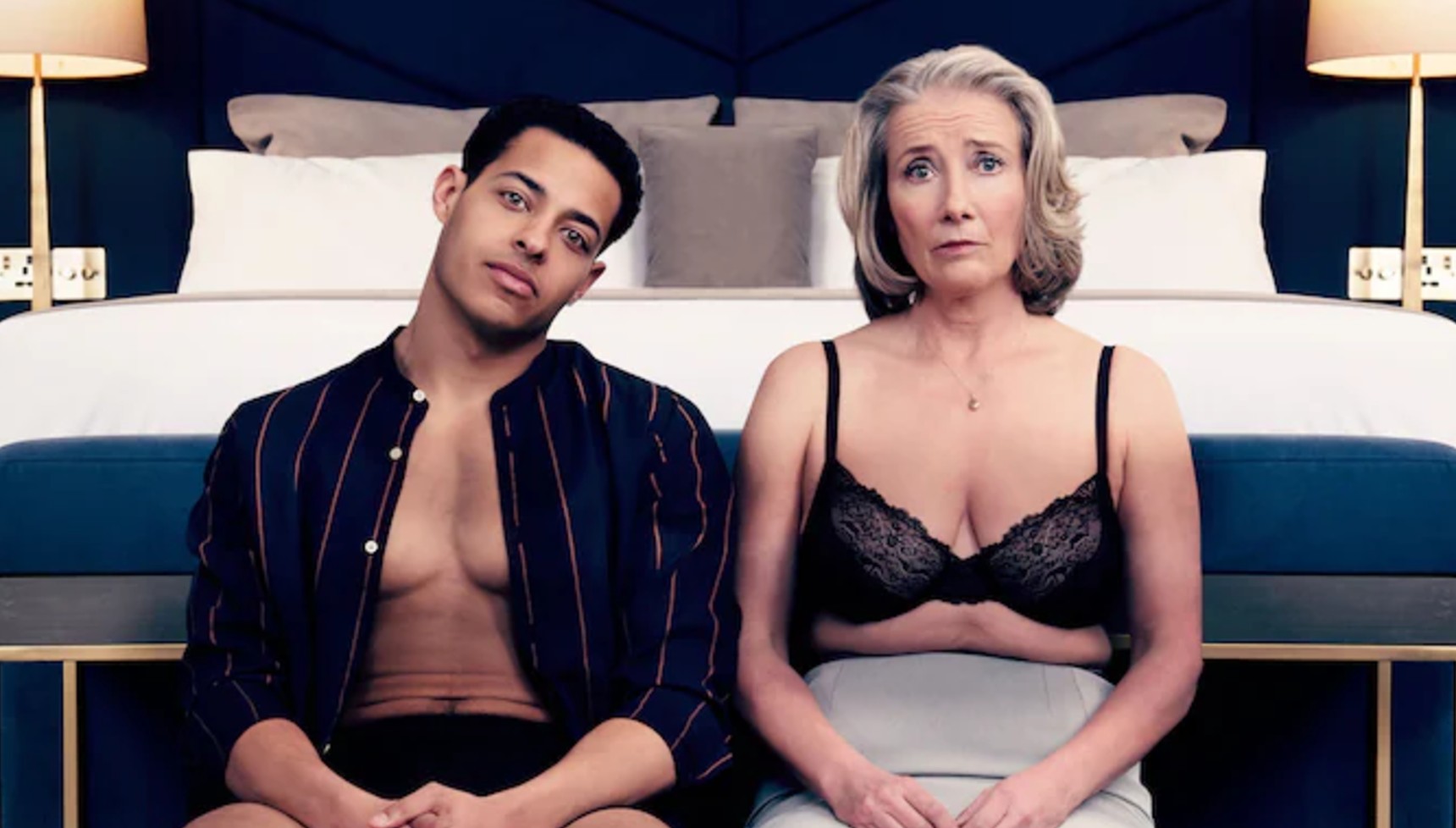 Daryl McCormack and Emma Thompson in Good Luck to You Leo Grande