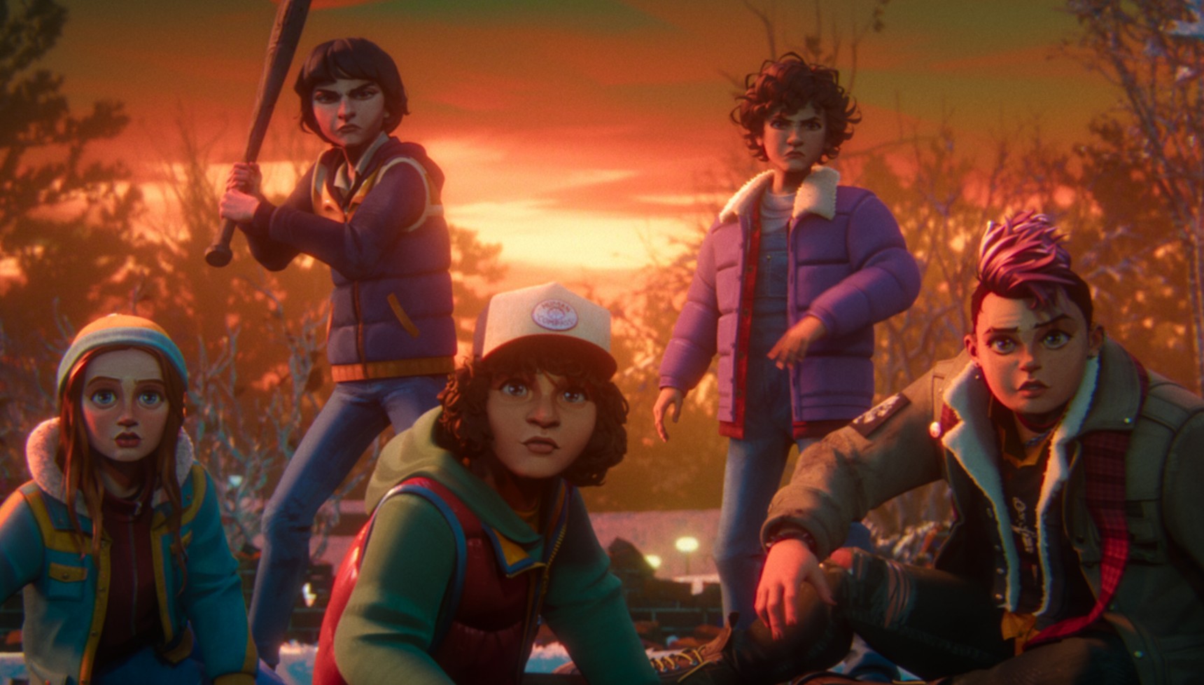 The chacters in Stranger Things: Tales from '85 