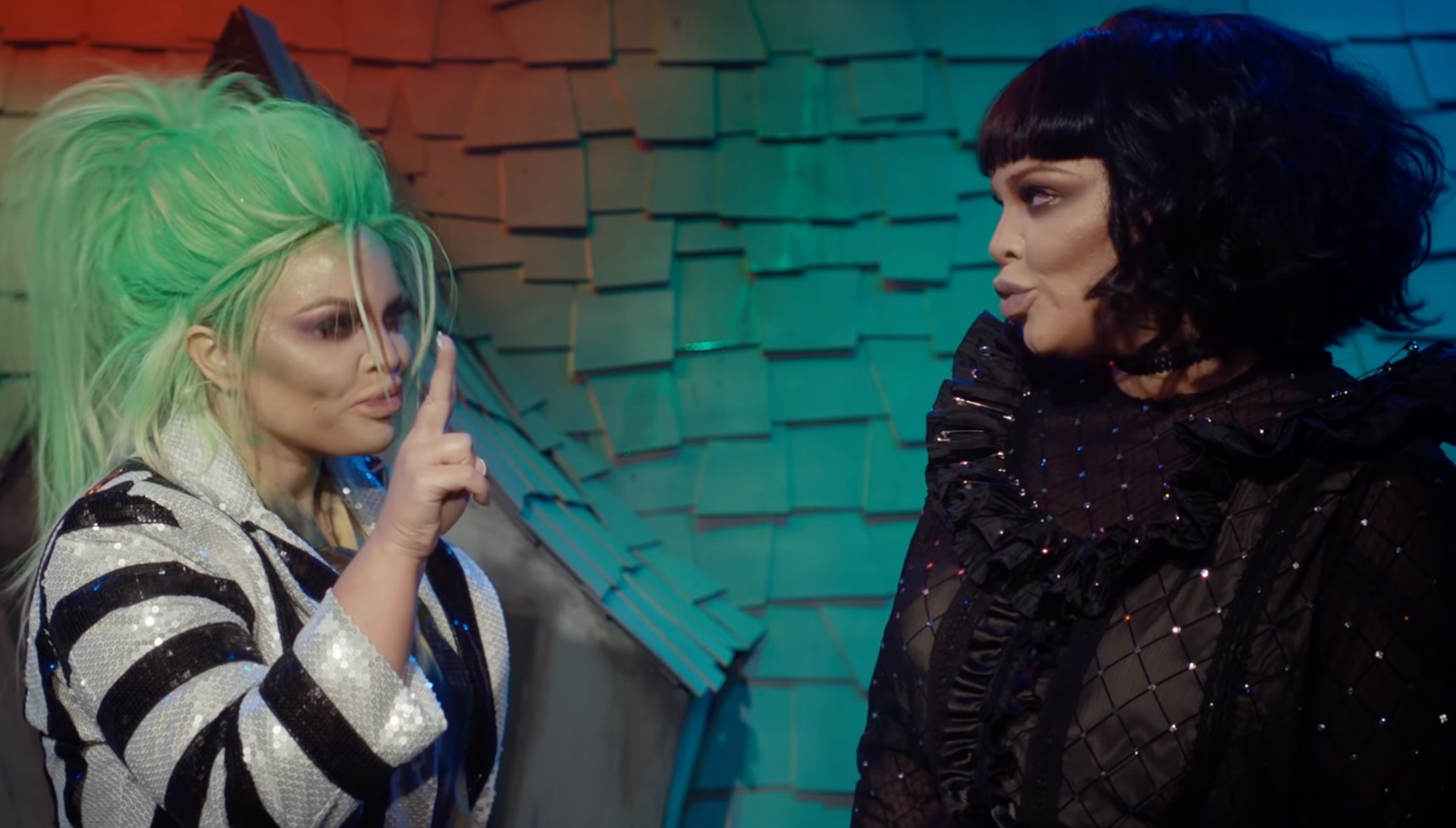 Trisha Paytas in her Beetlejuice music video 