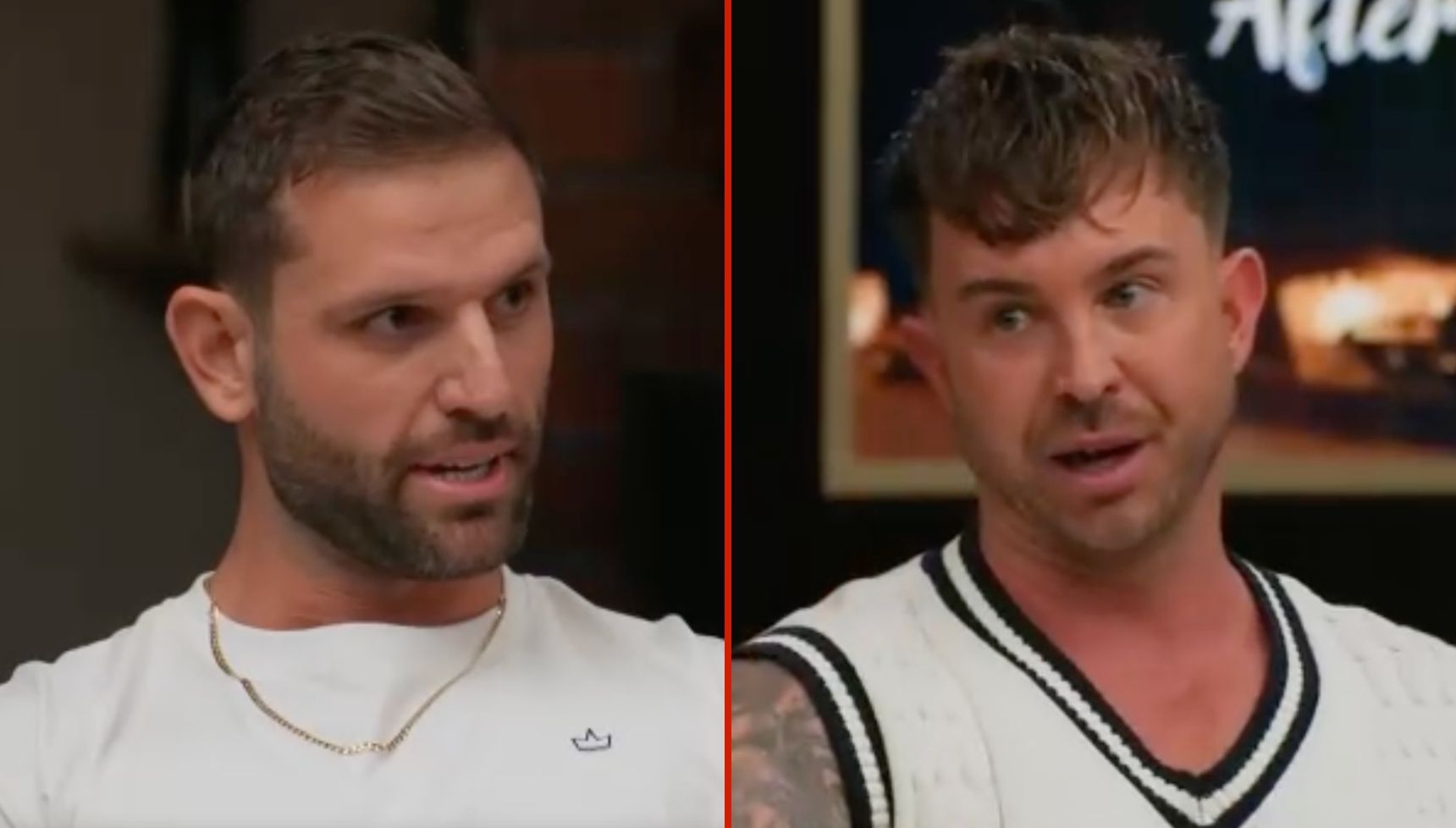 Exactly what MAFS Australia's Chris and Gia said about Scott's brother revealed as the grooms have shocking showdown in final After The Dinner Party