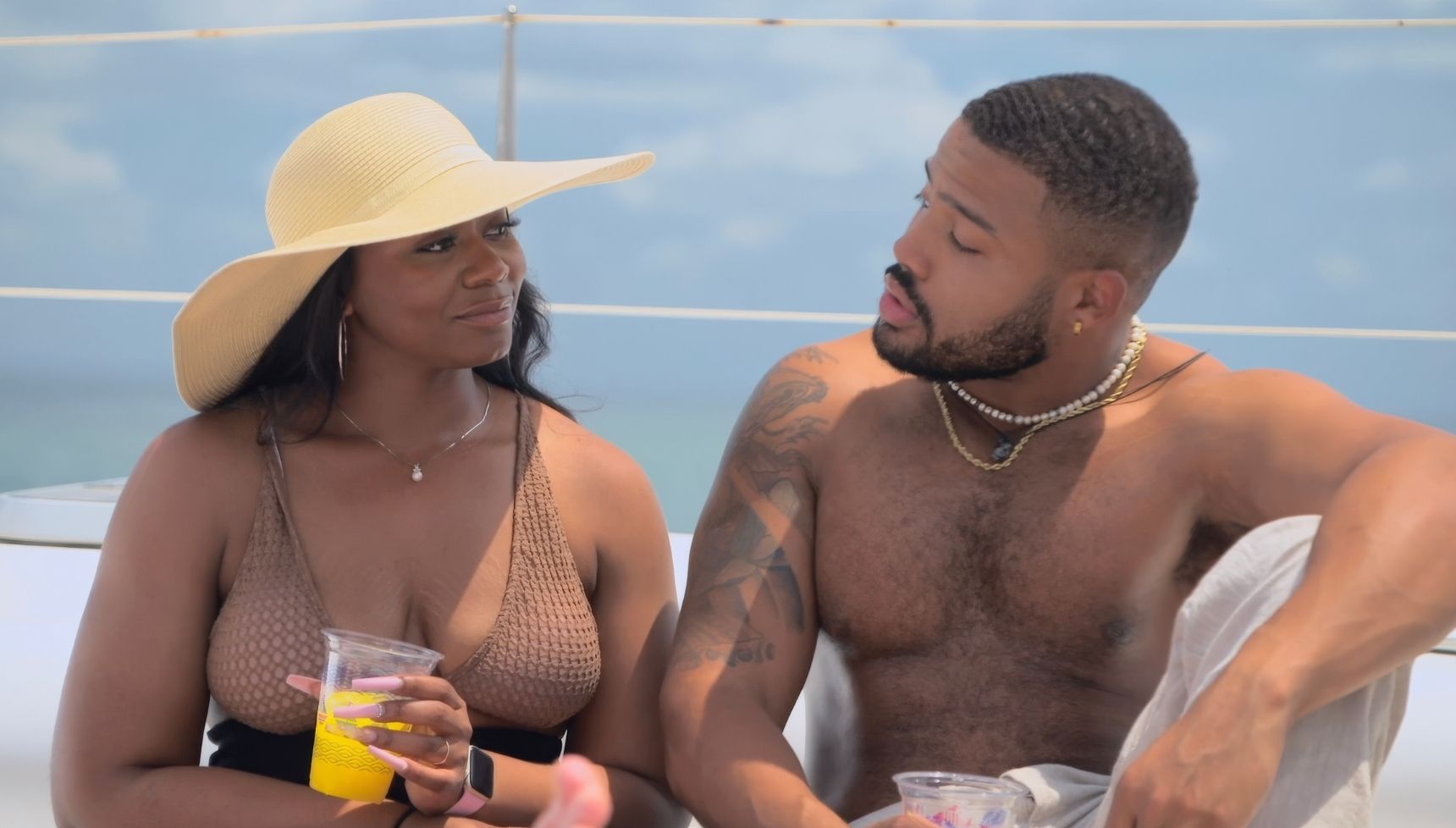 MAFS USA Will Brittany on a yacht