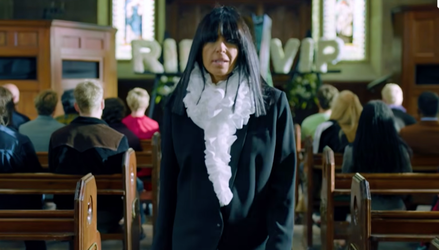 Claudia Winkleman acts as a funeral celebrant in a new trailer for The Celebrity Traitors