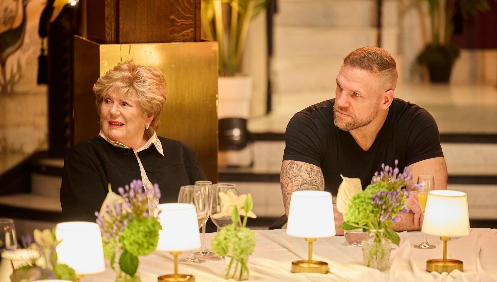 James Haskell and his mum on Celebs Go Dating