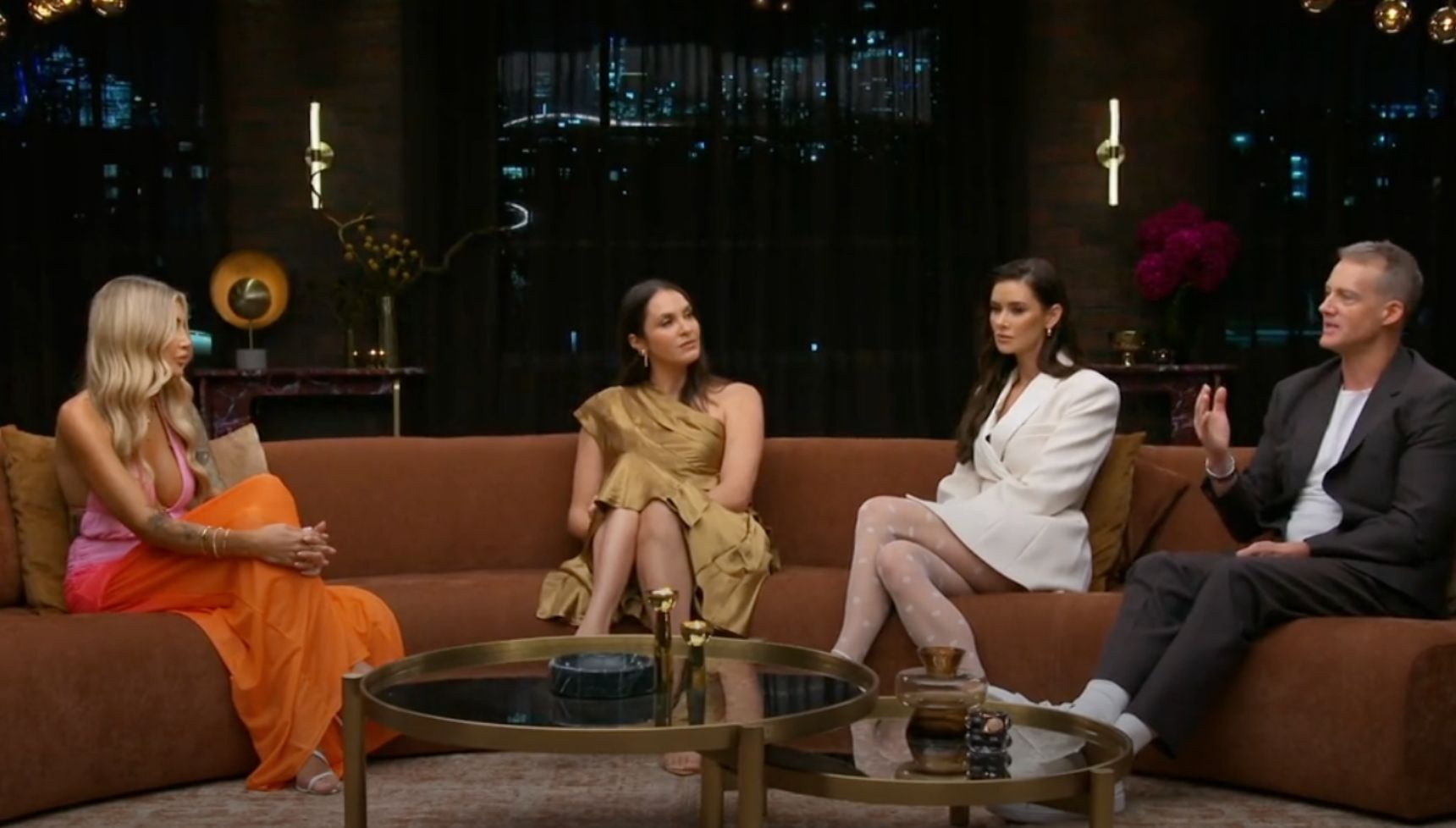 Gia speaking to hosts
