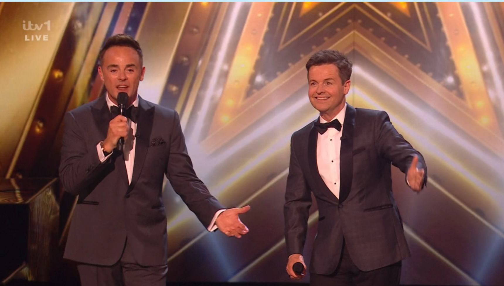 Ant and Dec on the Britain's Got Talent final