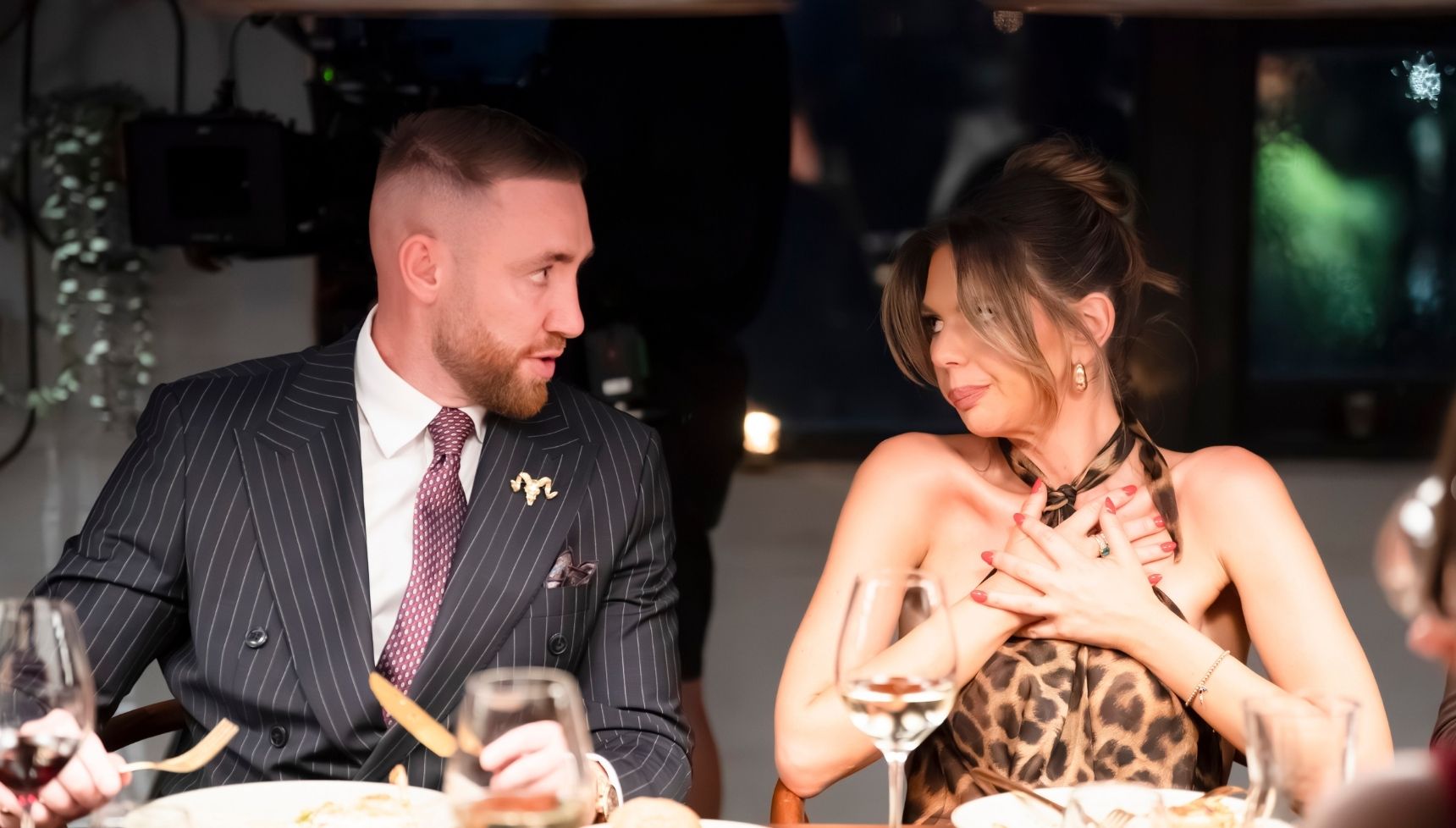 Danny and Bec speaking at the dinner party