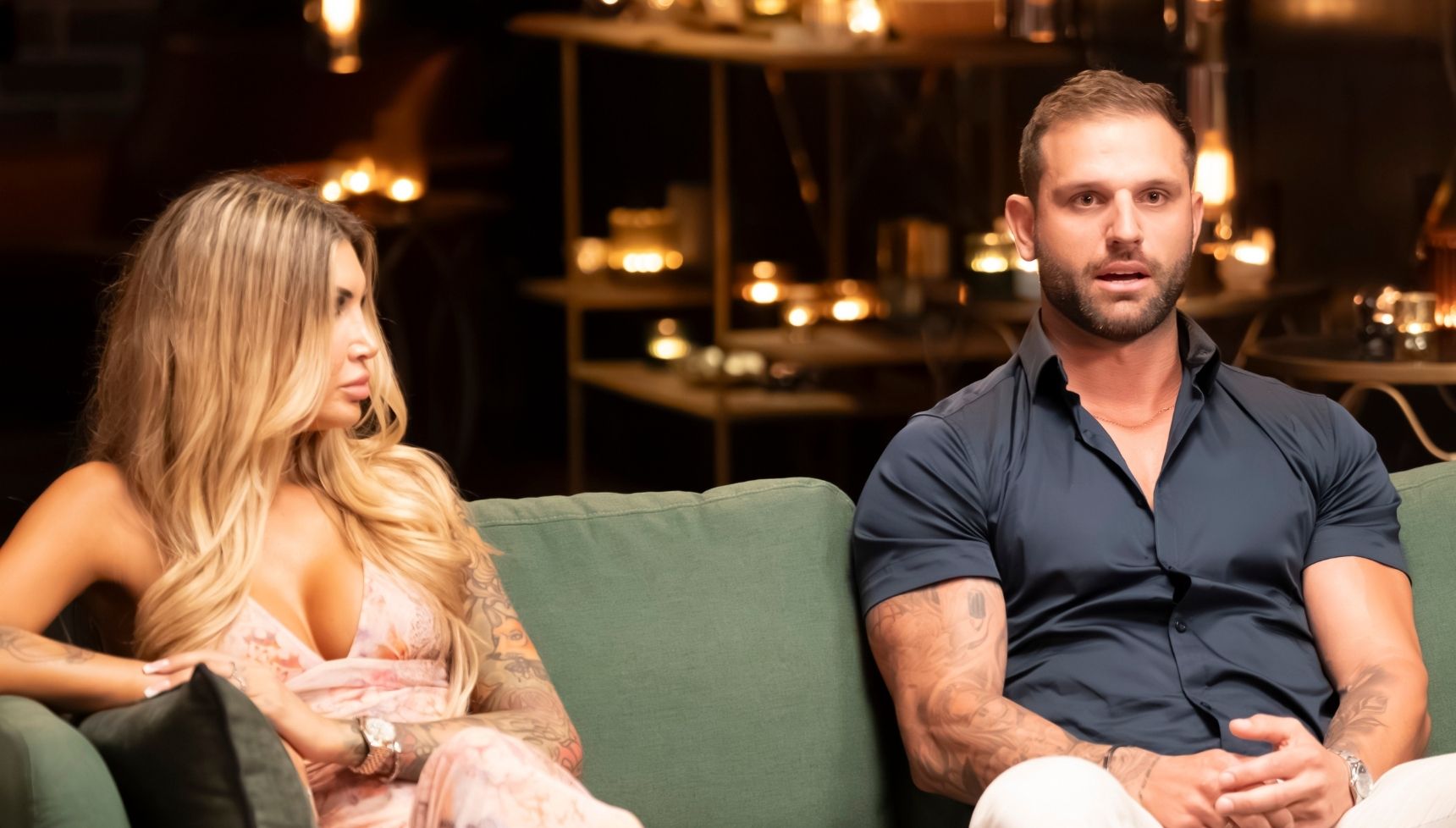 MAFS Australia Gia and Scott on sofa