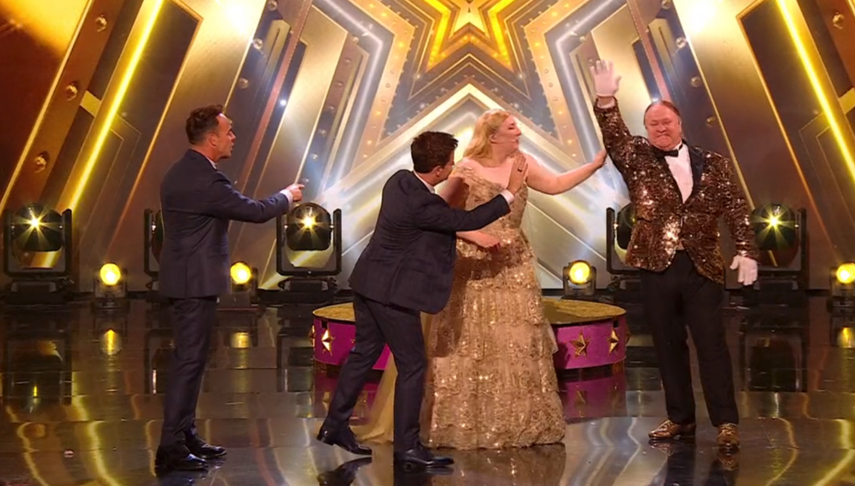 Ant and Dec with Katherine and Joe on Britain's Got Talent