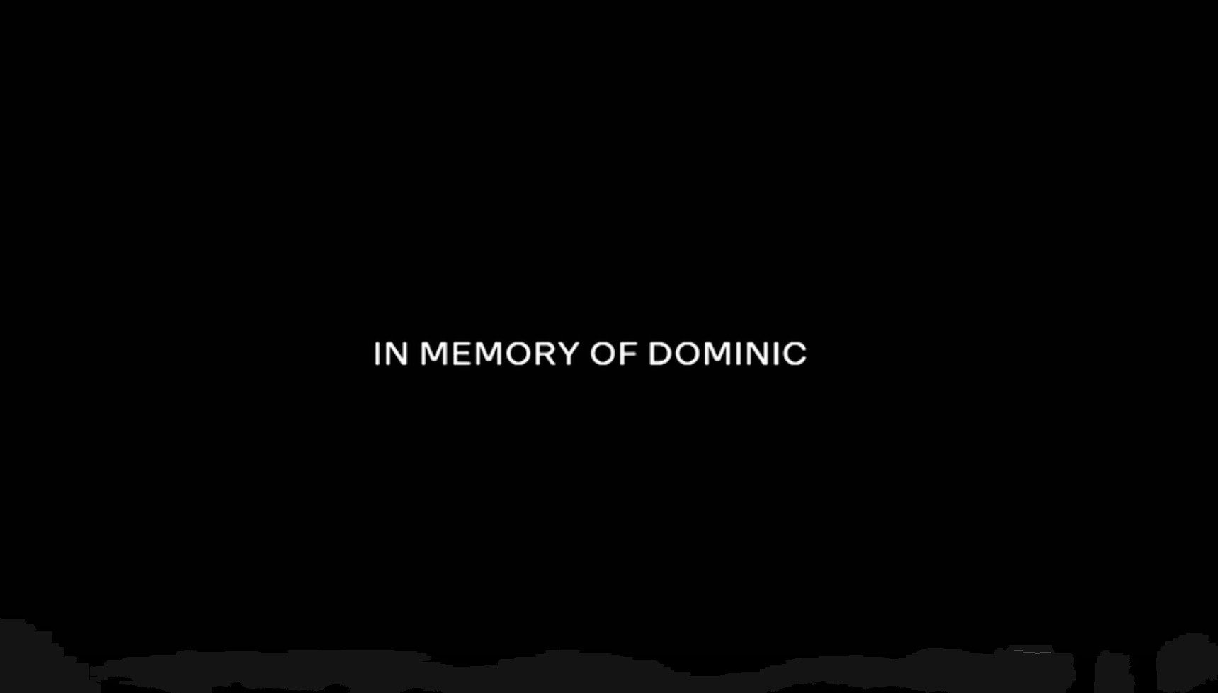 In memory of Dominic