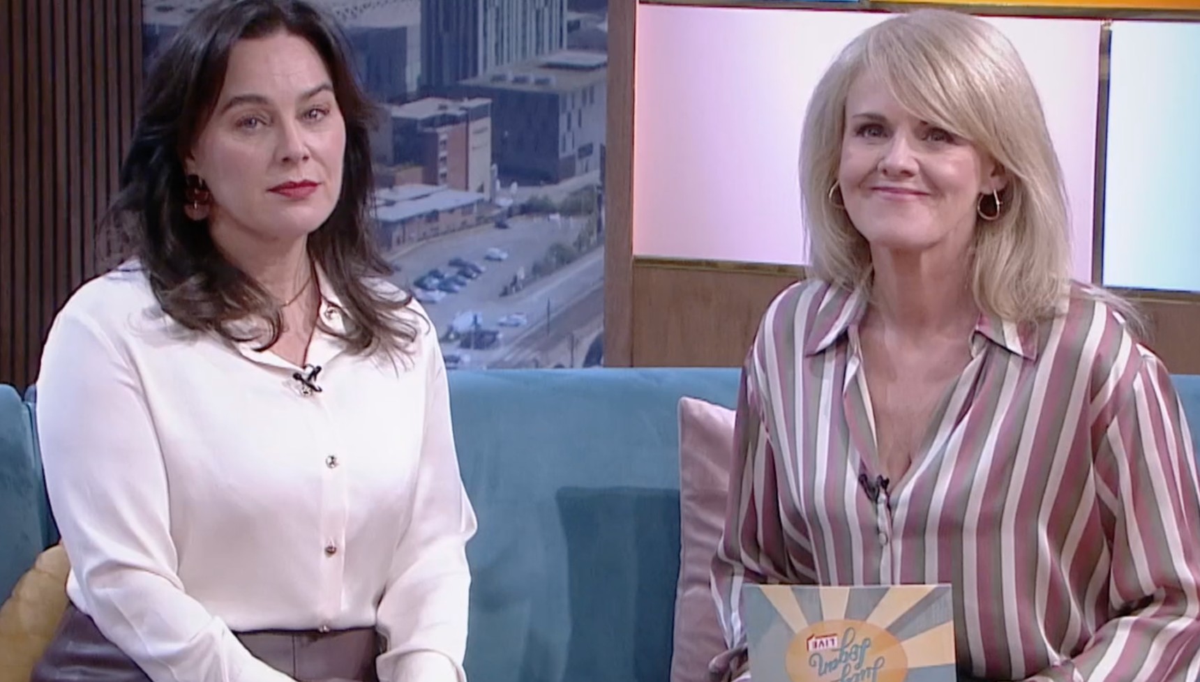 Lucy Logan and Donna Hughes presenting on Number One Fan