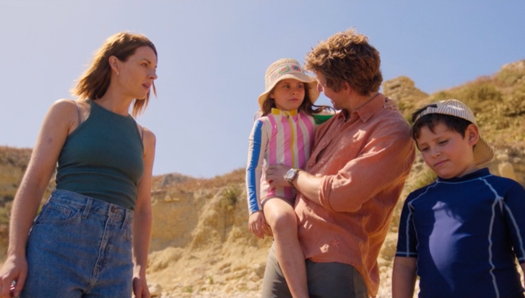 Zoe, Dan and their kids in Two Weeks in August