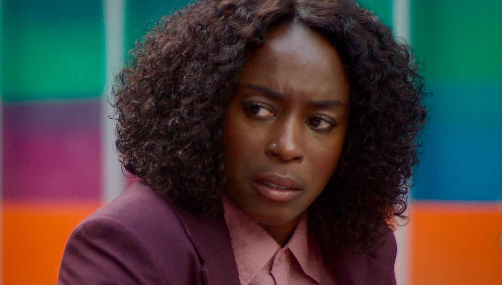 Sharlene Whyte as Lucy's manager Mel in Number One Fan