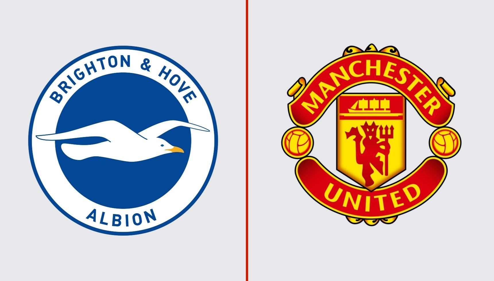 Brighton and Manchester United's logos