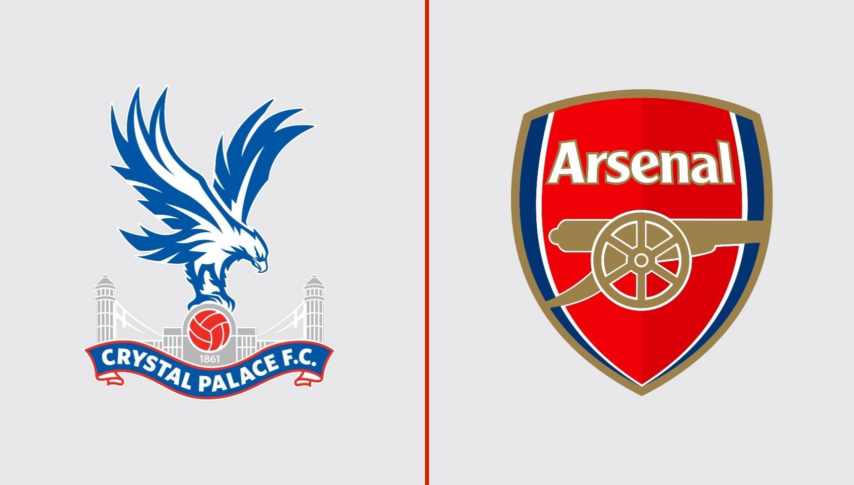 Crystal Palace and Arsenal's logos