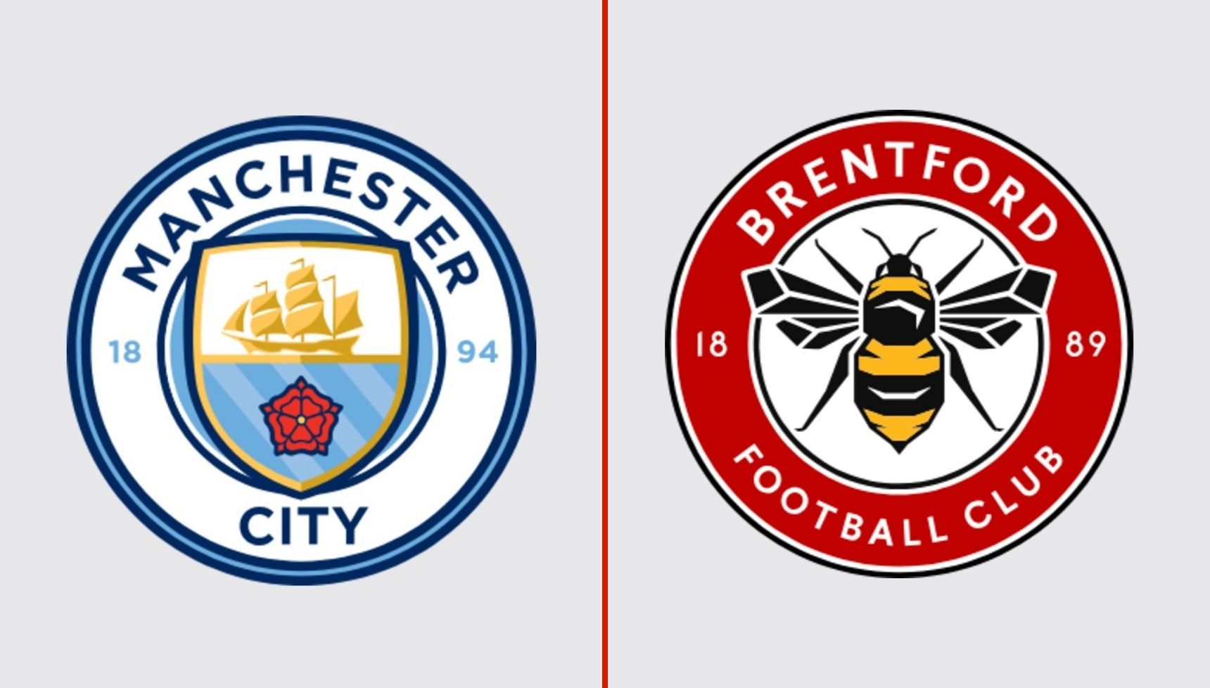Manchester City and Brentford logos