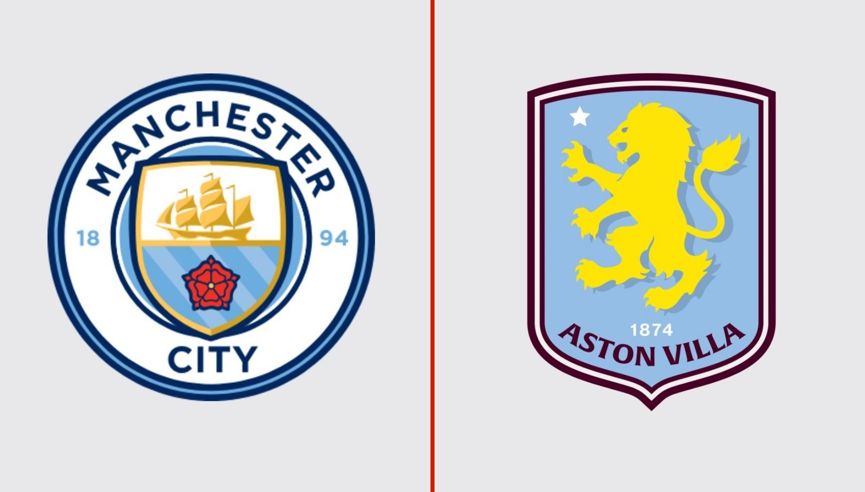 Manchester City and Aston Villa's logos