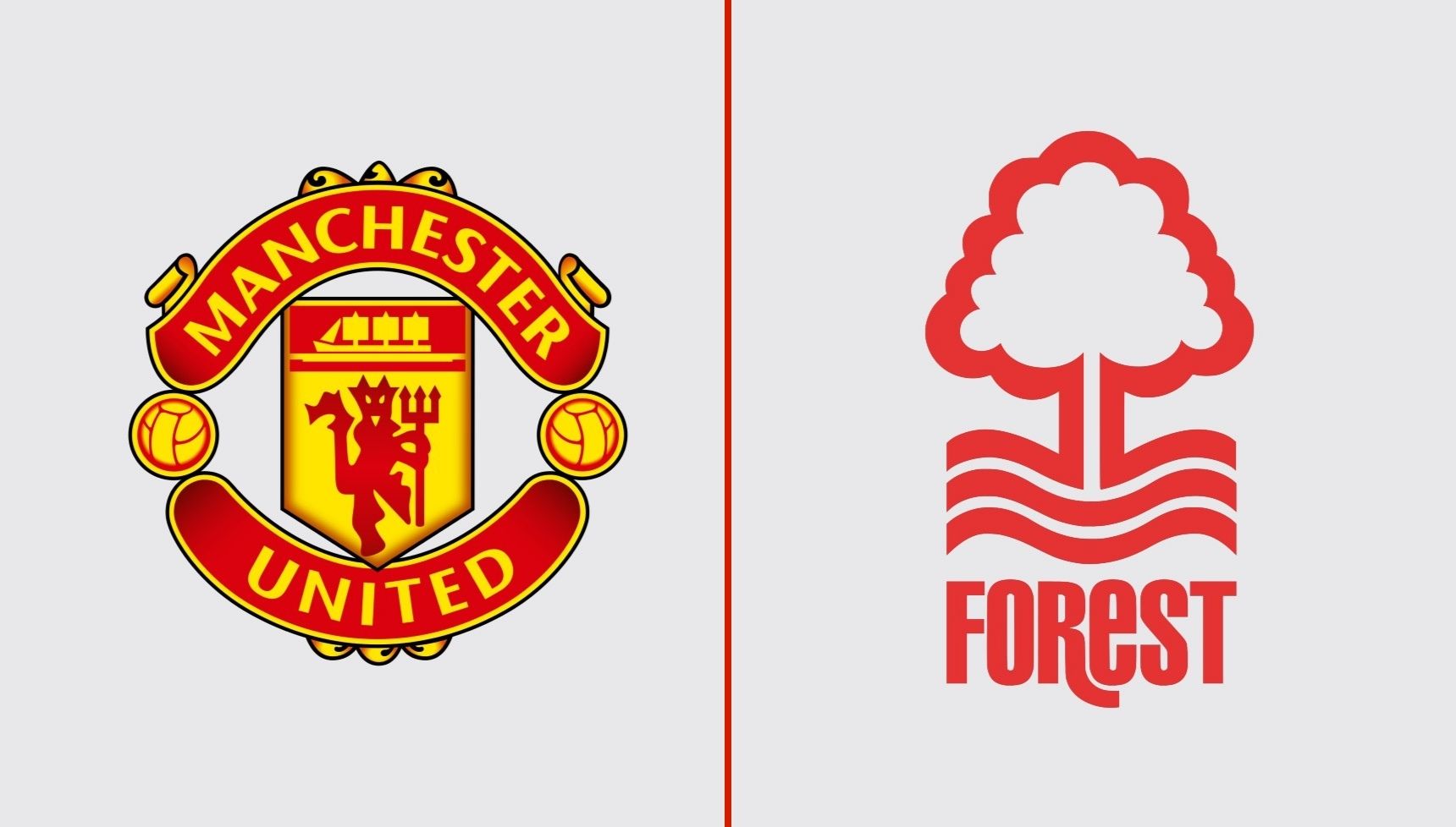 Manchester United and Nottingham Forest's logos