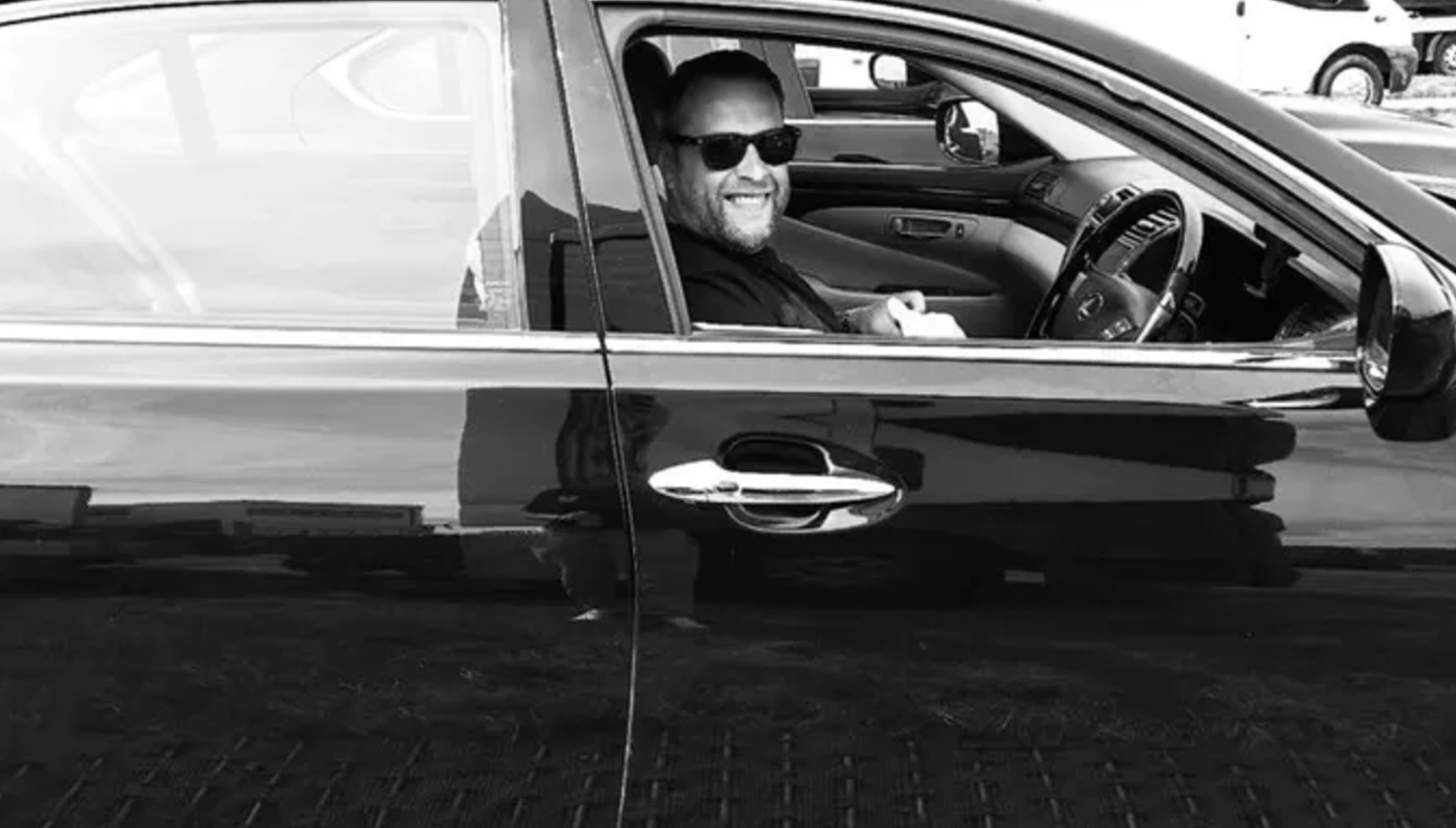 A photo of Rob Picton in the car