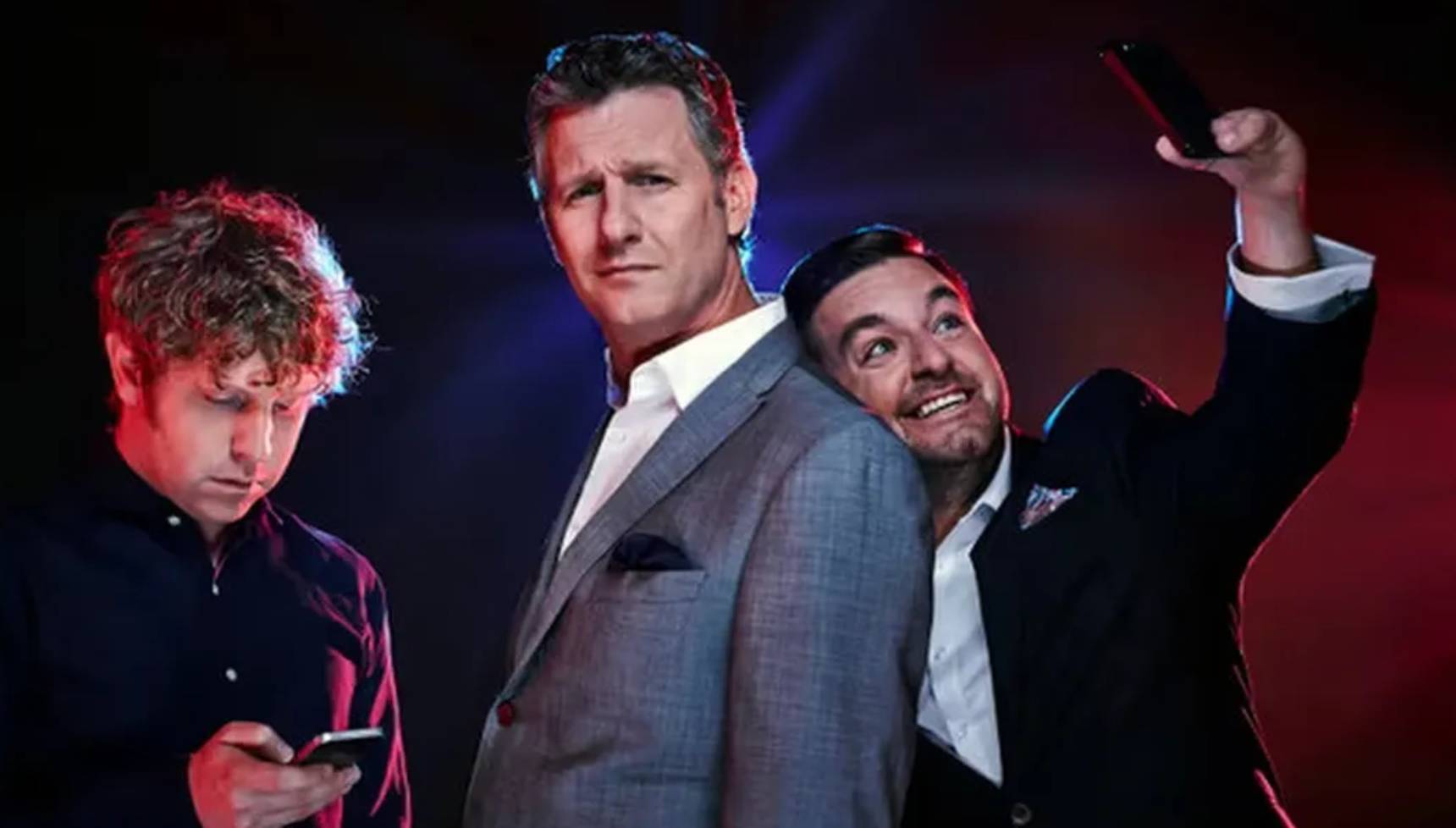Josh Widdicombe, Adam Hills, and Alex Brooker on The Last Leg