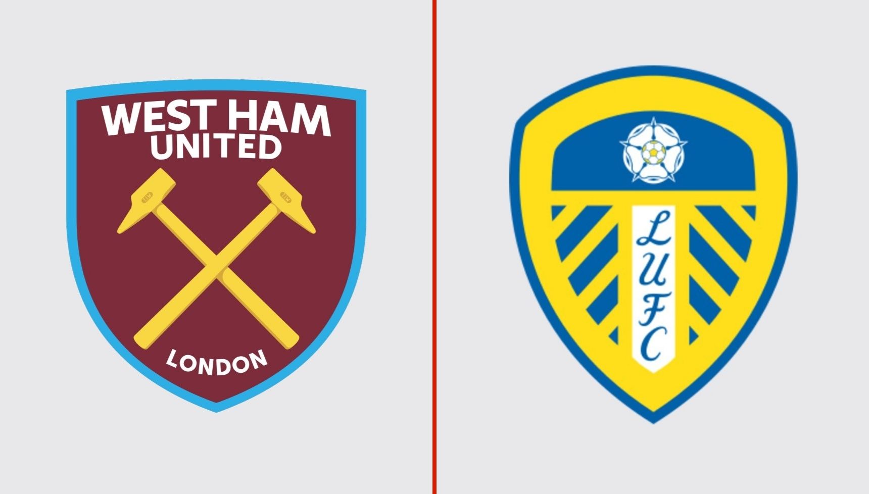 West Ham United and Leeds United's logo