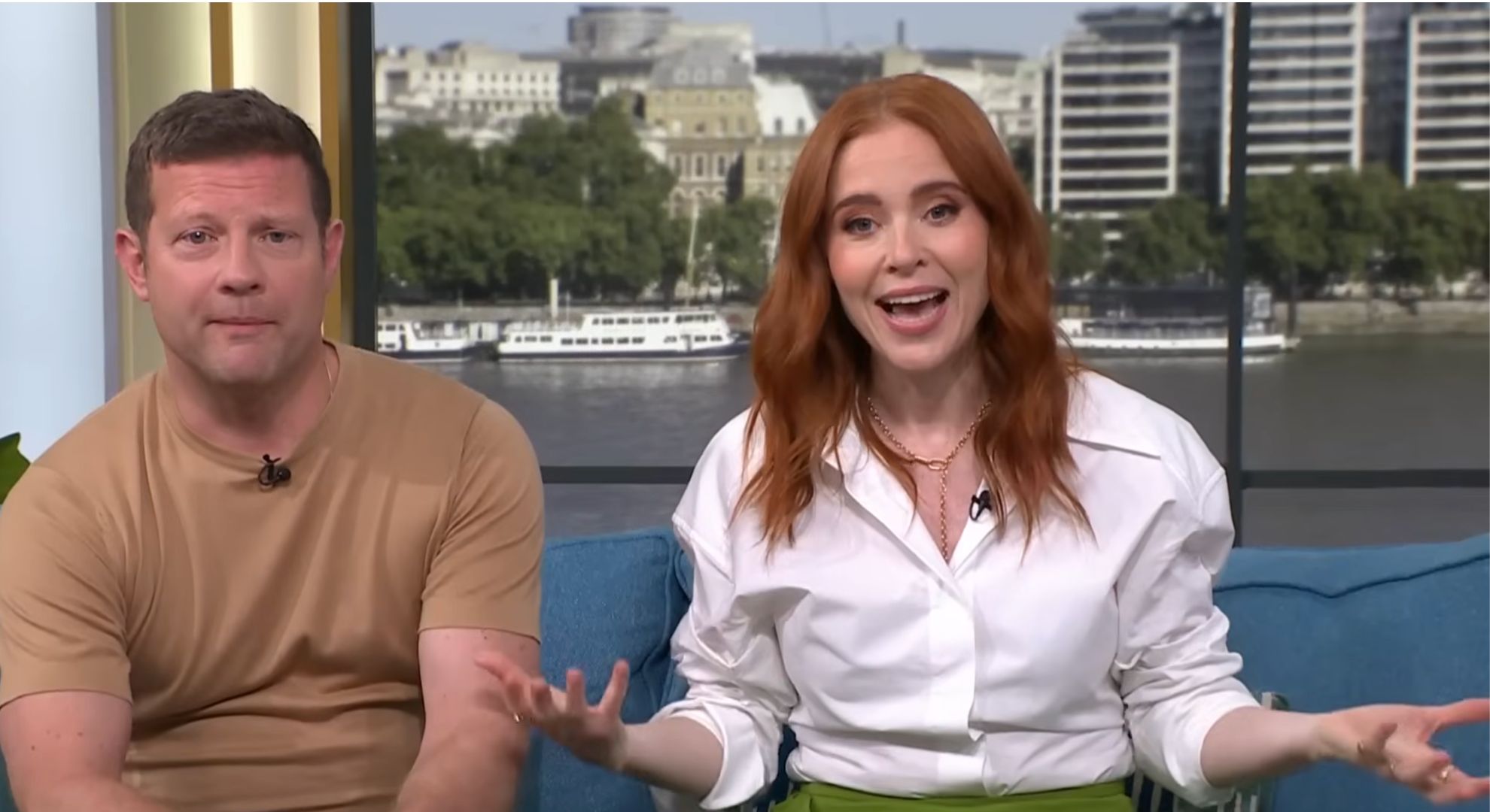 Dermot O'Leary and Angela Scanlon