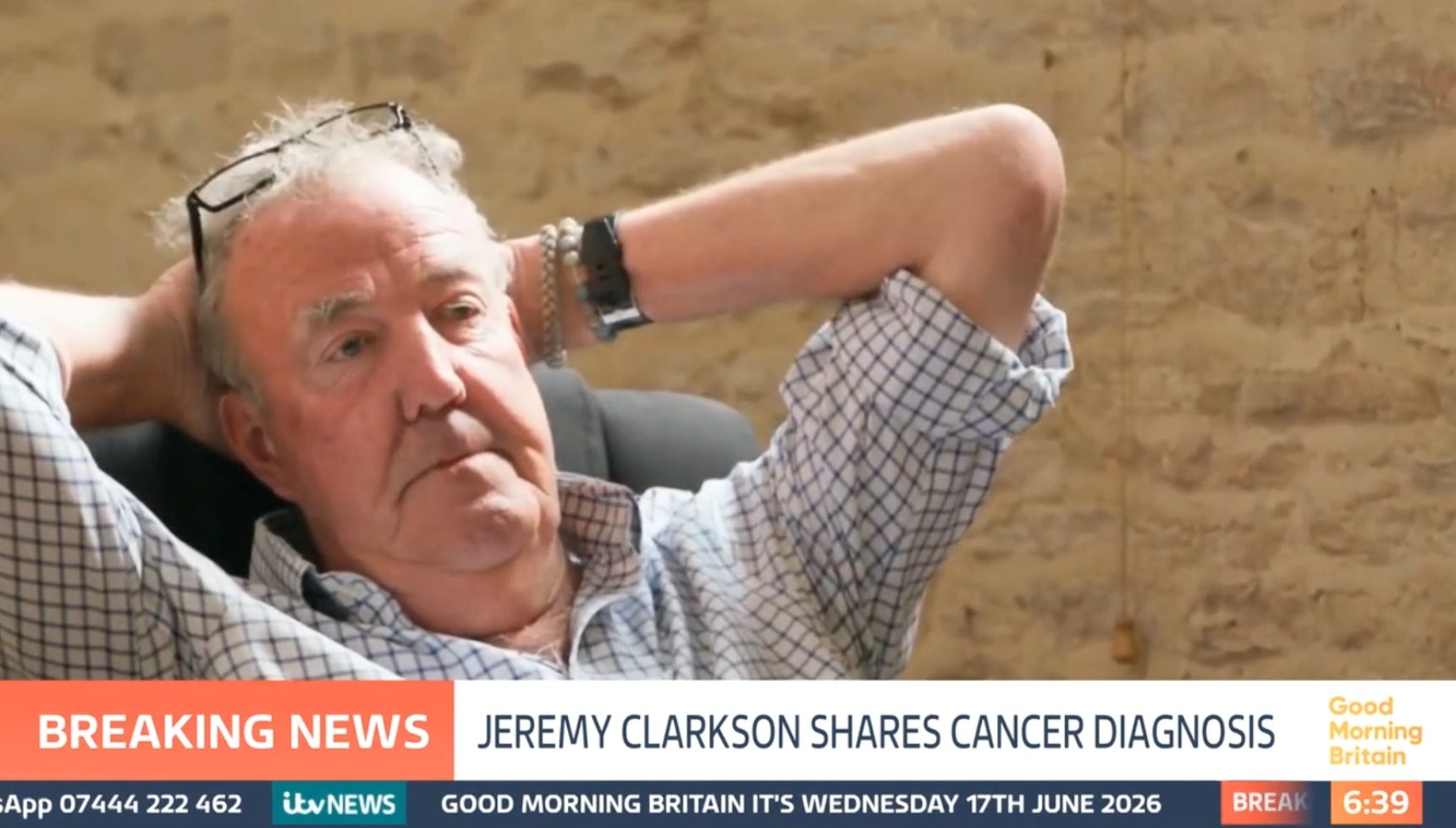 Jeremy Clarkson speaking on Clarkson's Farm shown on Good Morning Britain