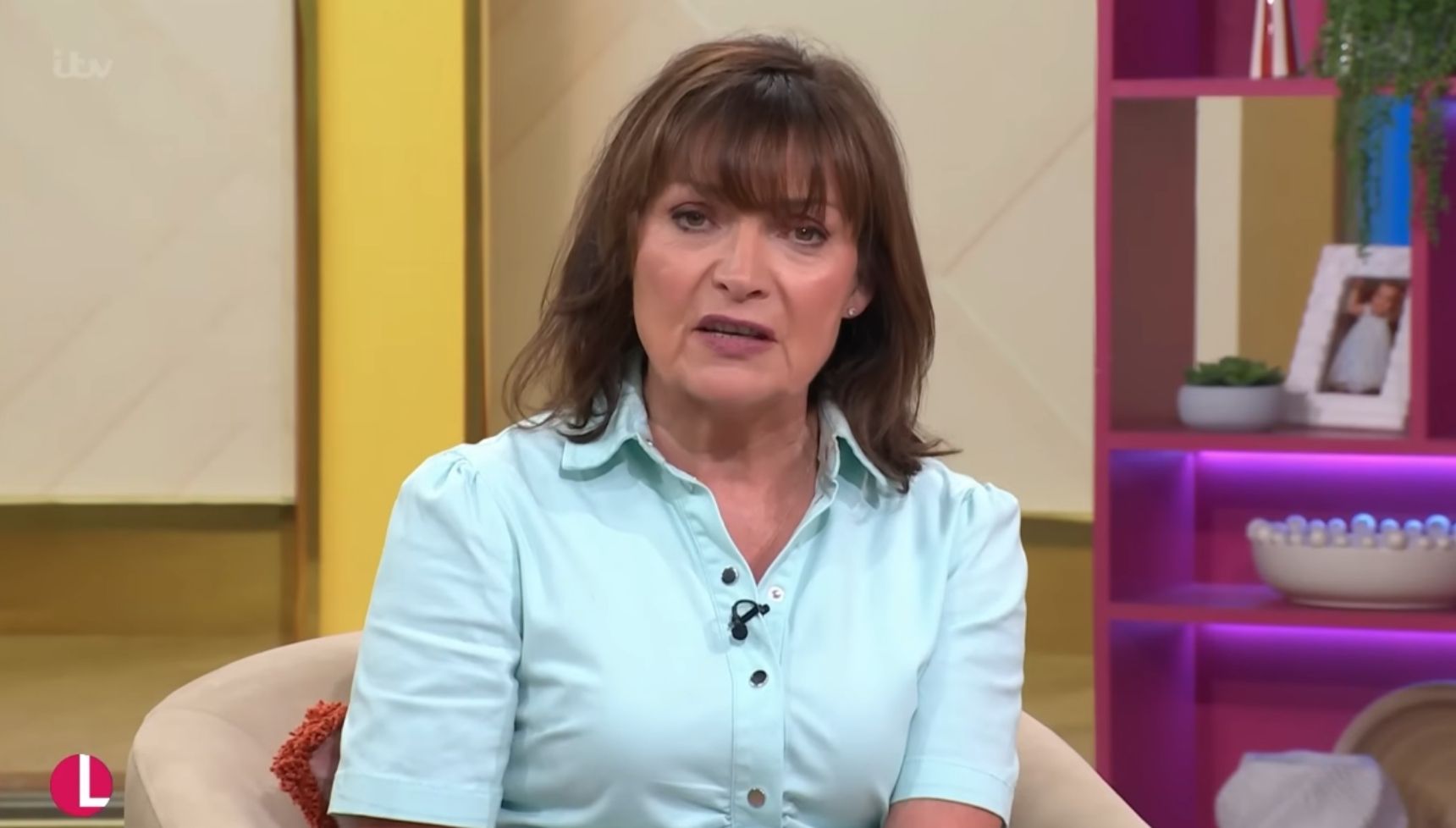 Lorraine Kelly hosting her ITV show