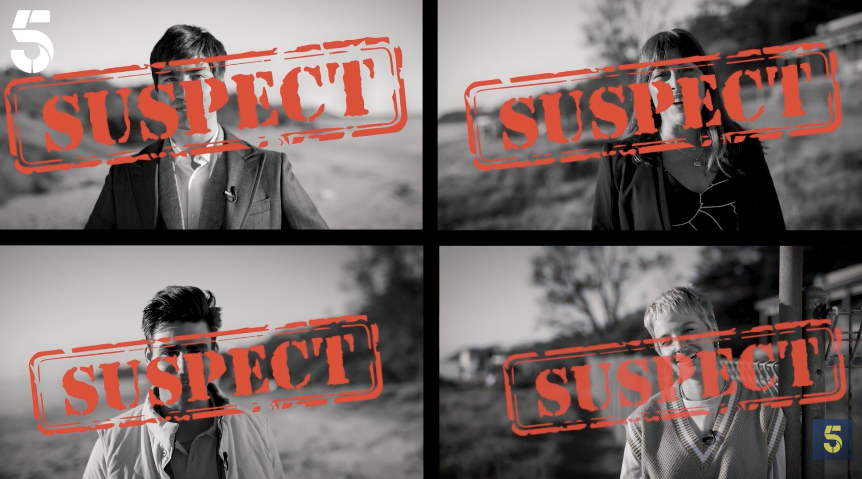 All the suspects after Riptide episode 1 (Credit: Channel 5)