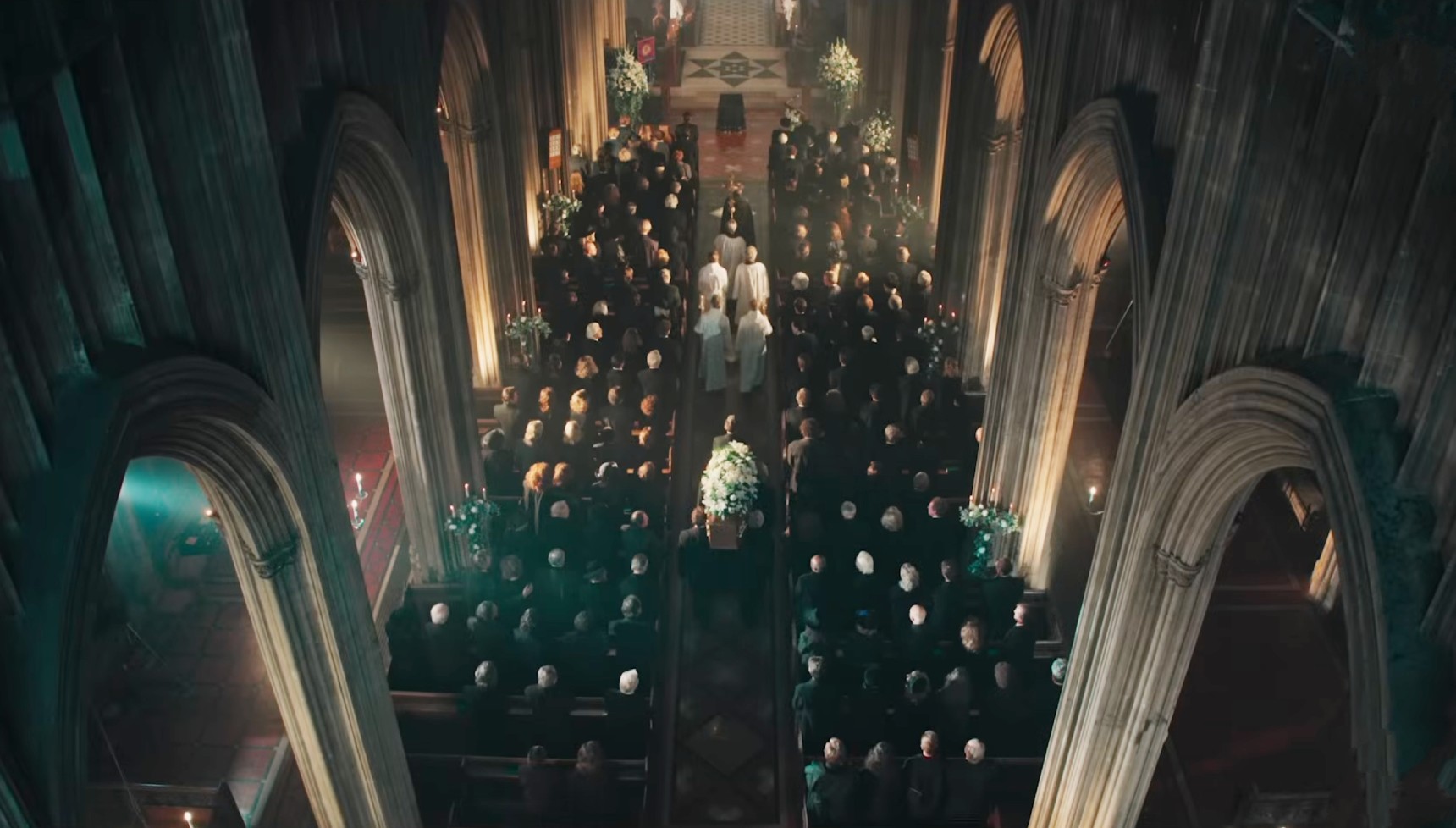 Monica's funeral in Rivals series 2 episode 7
