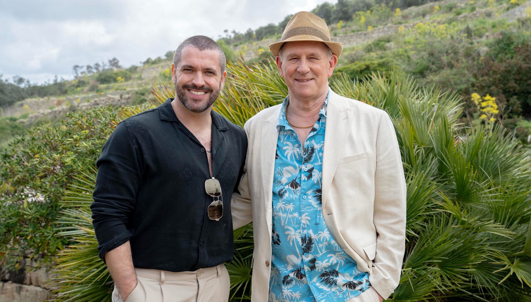 Shayne Ward and Peter Davison as father and son in The Good Ship Murder