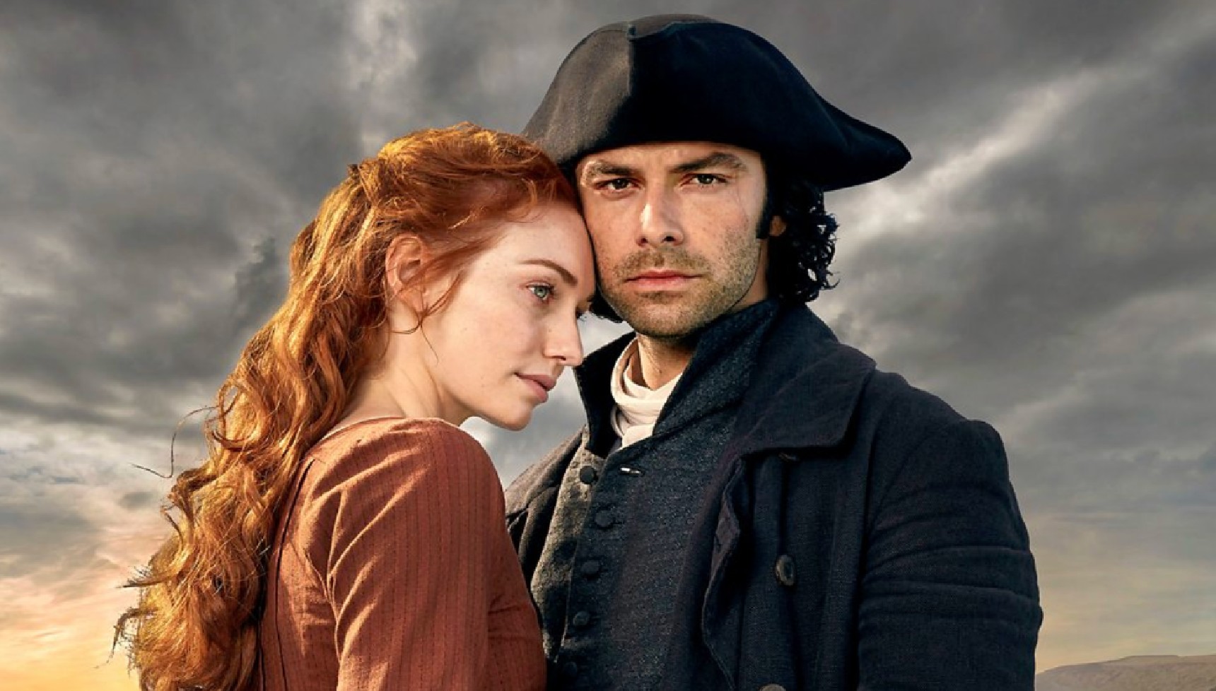 Eleanor Tomlinson and Aidan Turner in Poldark
