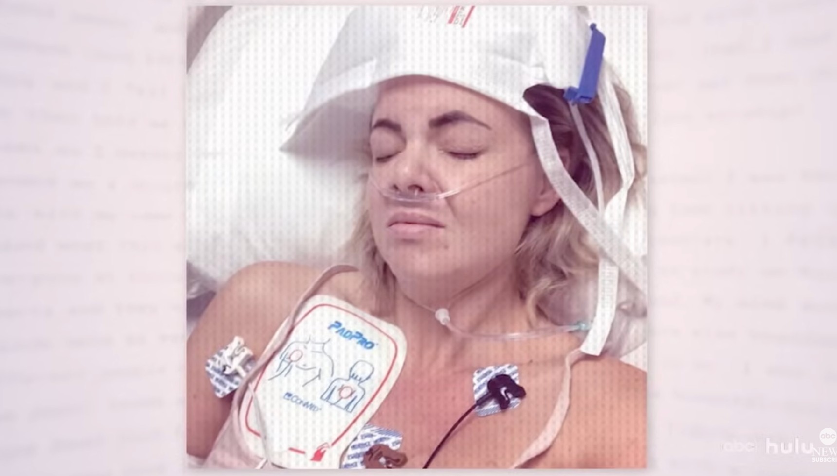 Amanda Riley pretending to be sick
