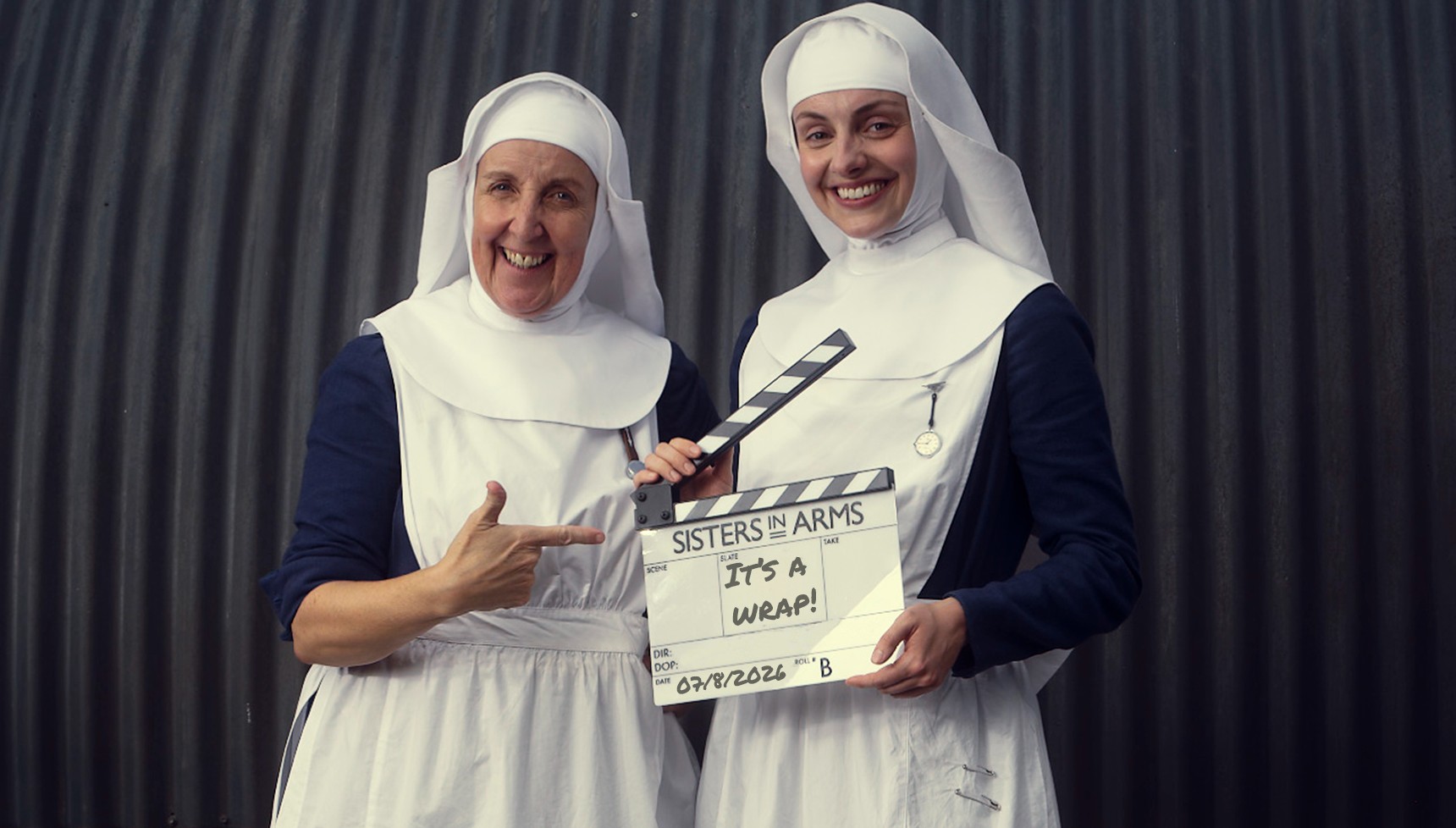 Introducing Julie Hesmondhalgh's Sister Alice, and Helena Wilson's Sister Julienne (Credit: Neal Street/BBC)
