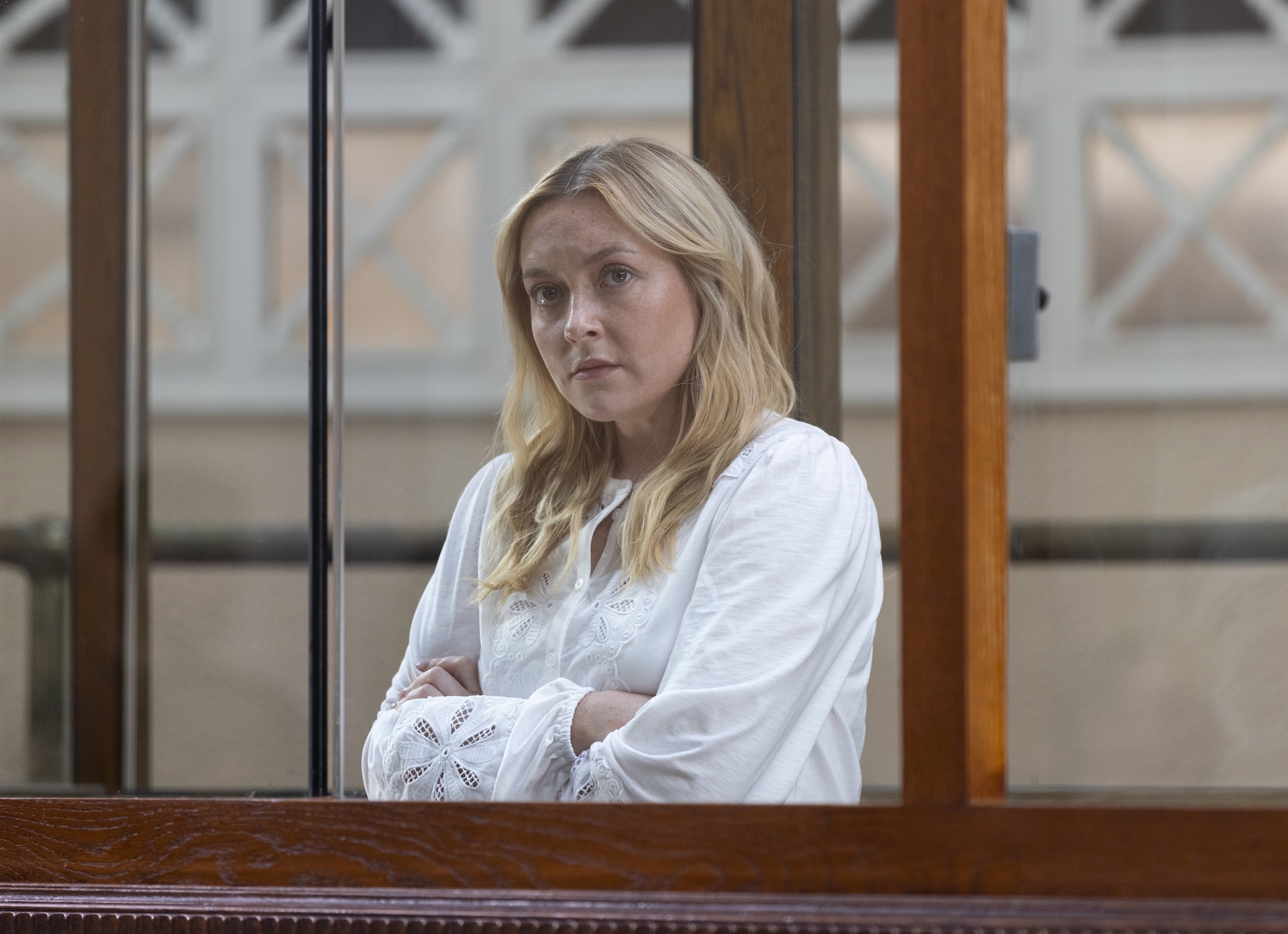 Megan concerned in court in Coronation Street