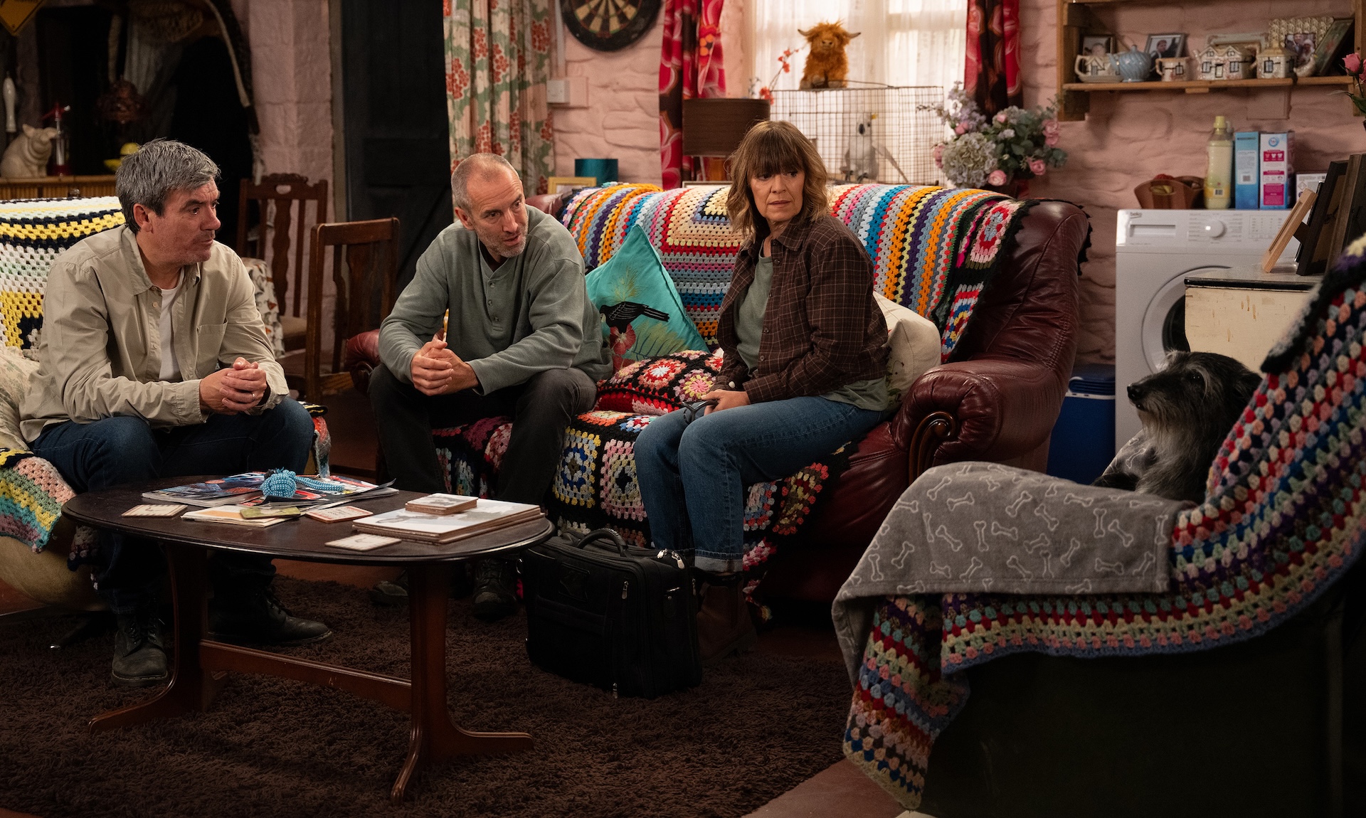 Rhona reveals Monty is very sick in Emmerdale spoilers (Credit: ITV)