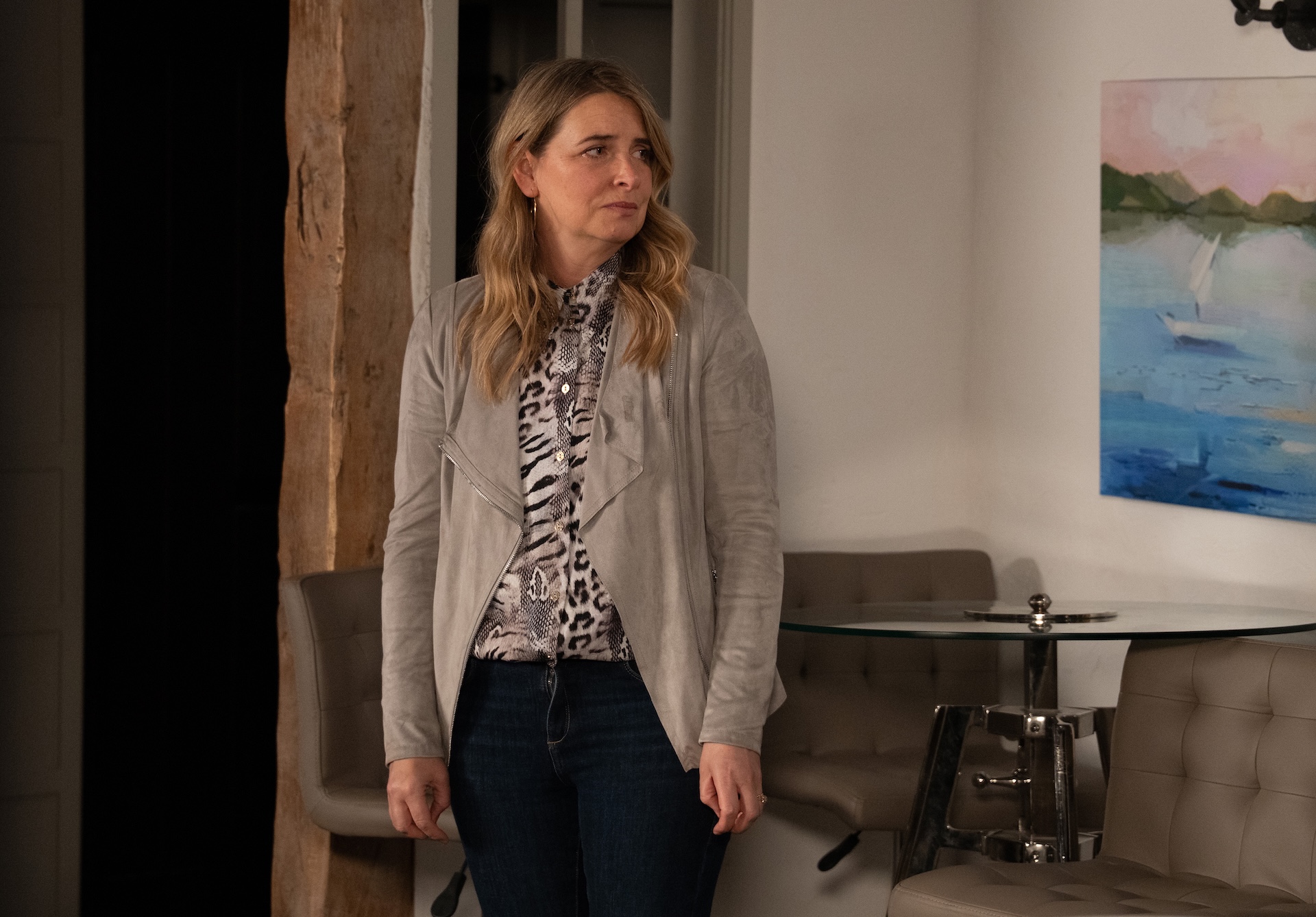 Charity is upset in Emmerdale spoilers