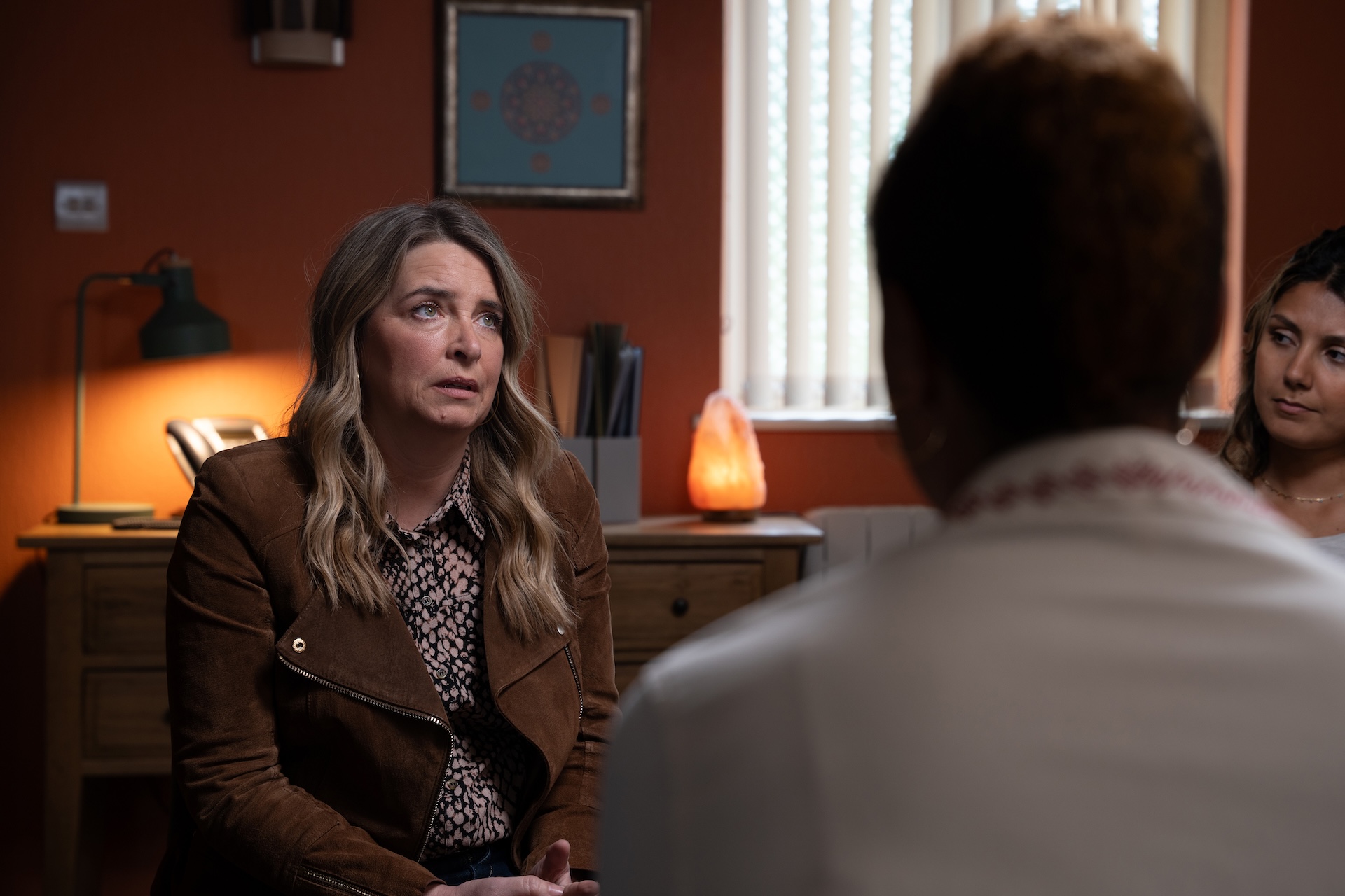 Charity finally reveals her trauma to the support group (Credit: ITV)