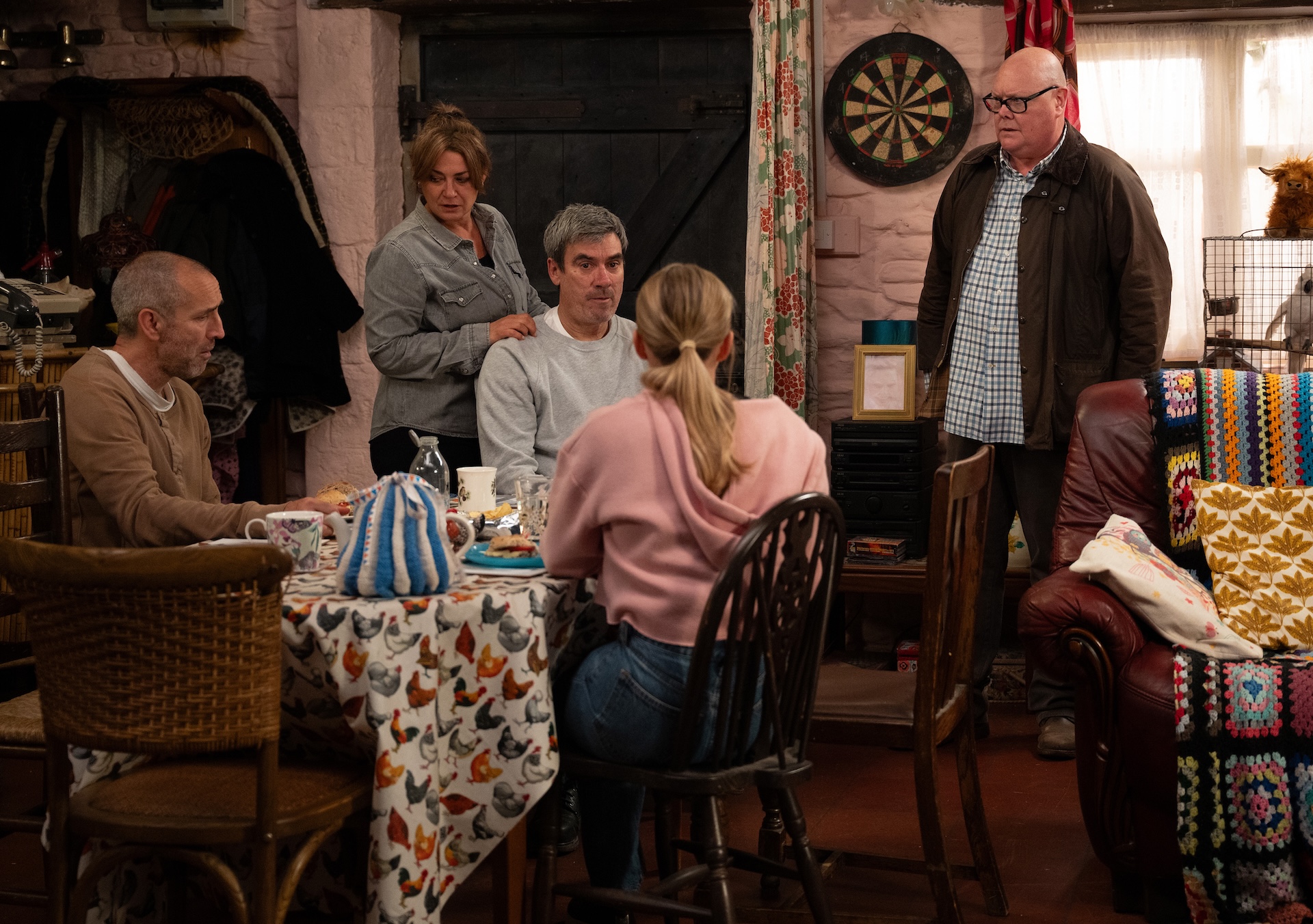 Emmerdale's Paddy giving Dingles bad news