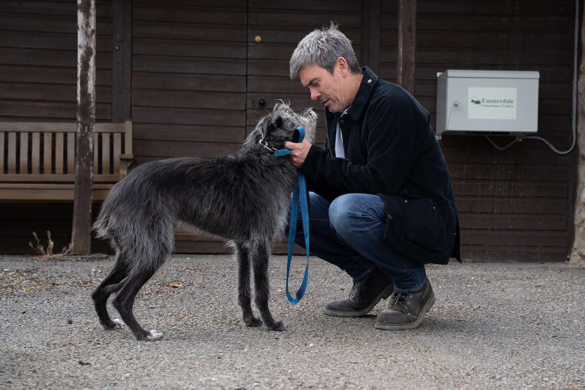 Emmerdale's Cain with dog Monty