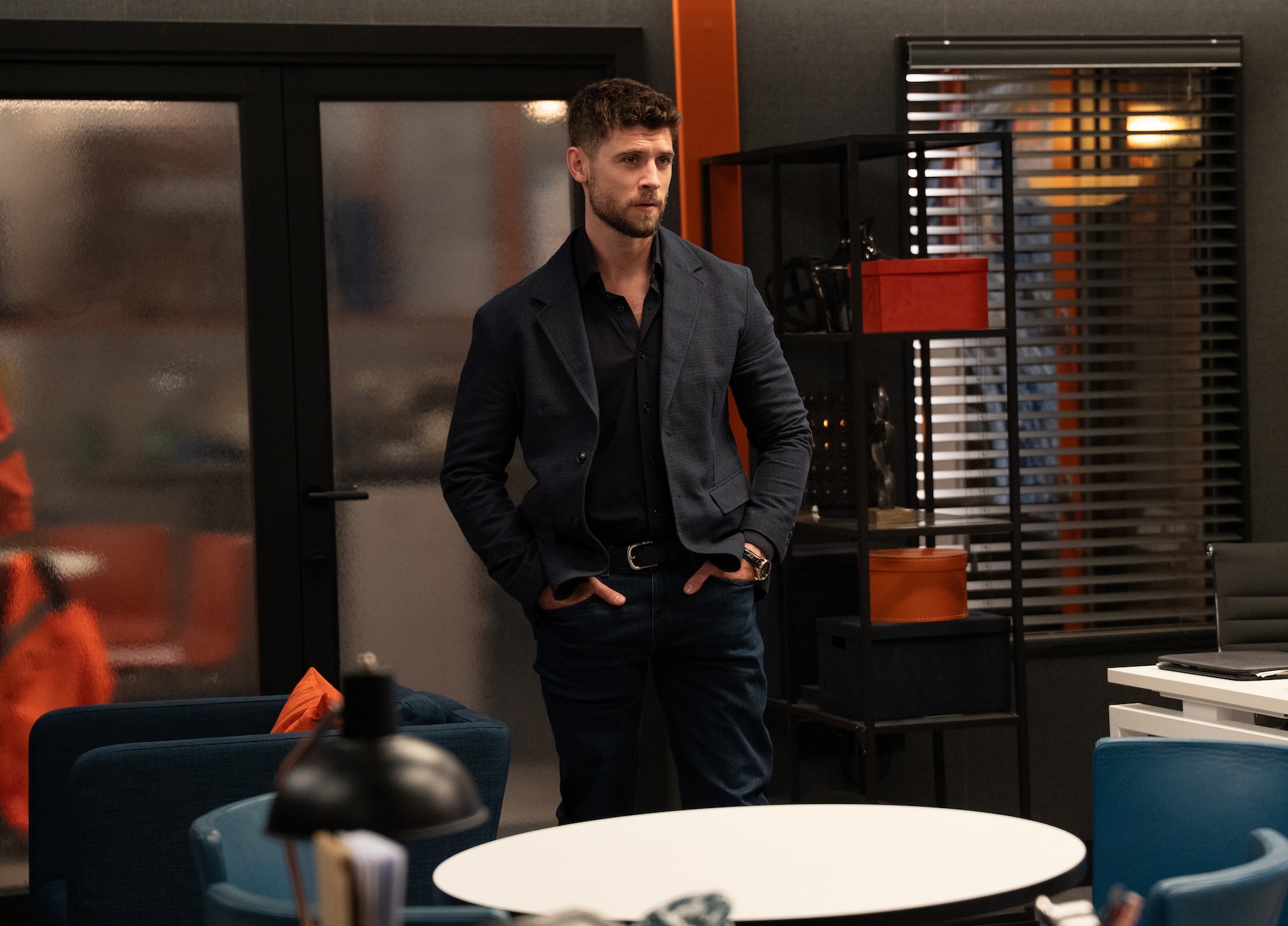 Joe is suspicious of what Caleb is up to (Credit: ITV)
