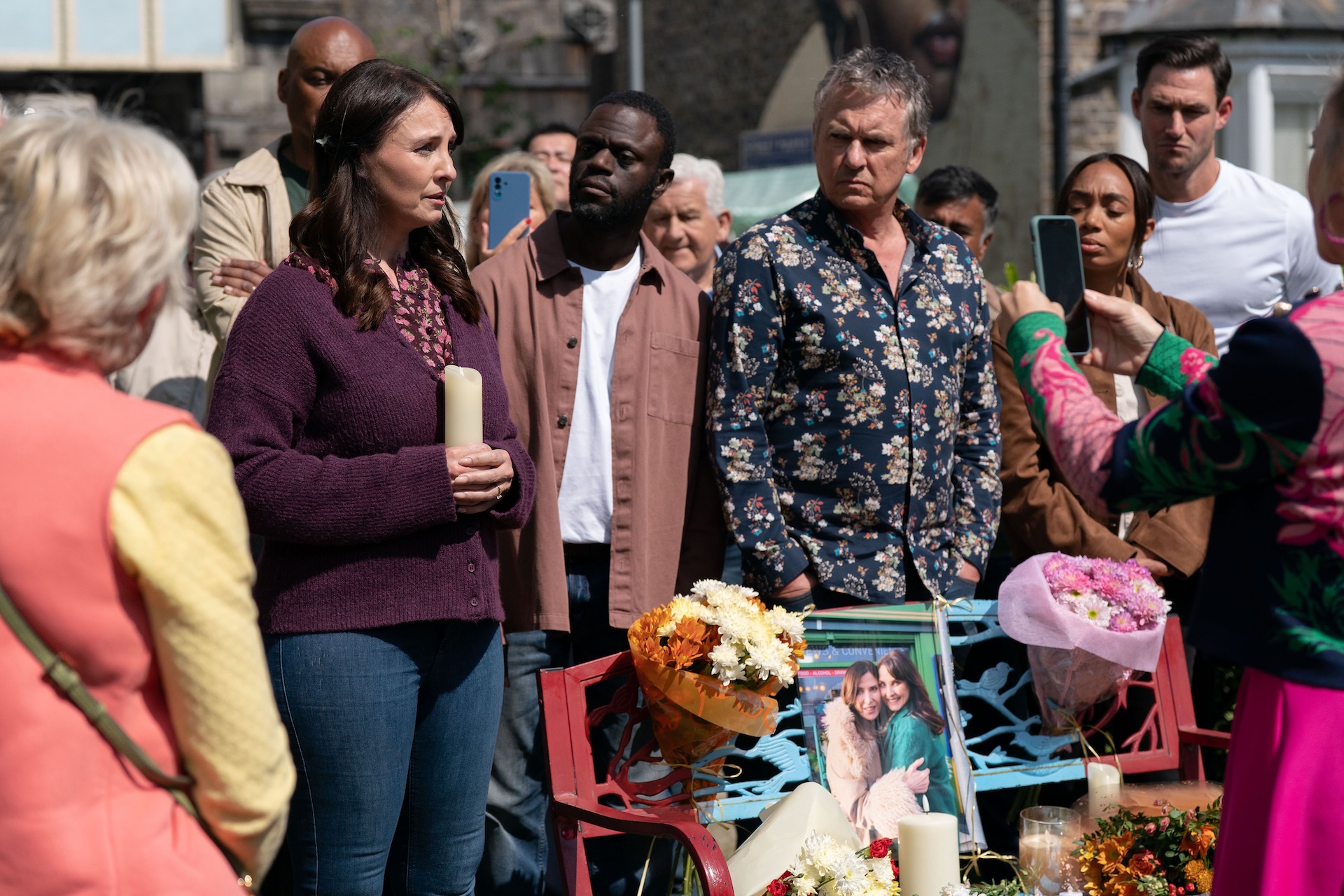 Honey stages a vigil for Bea, but is in serious danger afterwards (Credit: BBC)