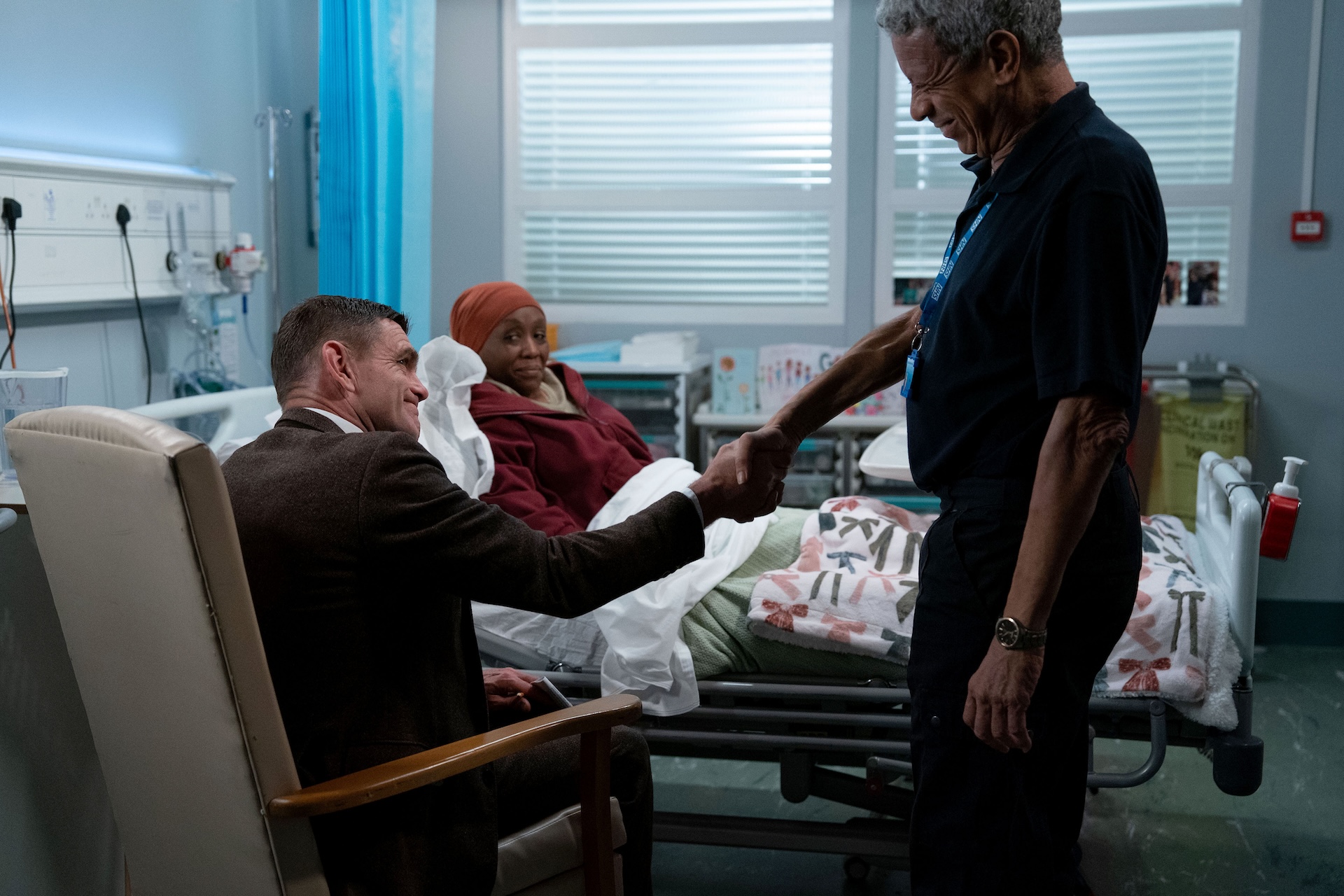Jack shakes the hand of a nurse in EastEnders spoilers 