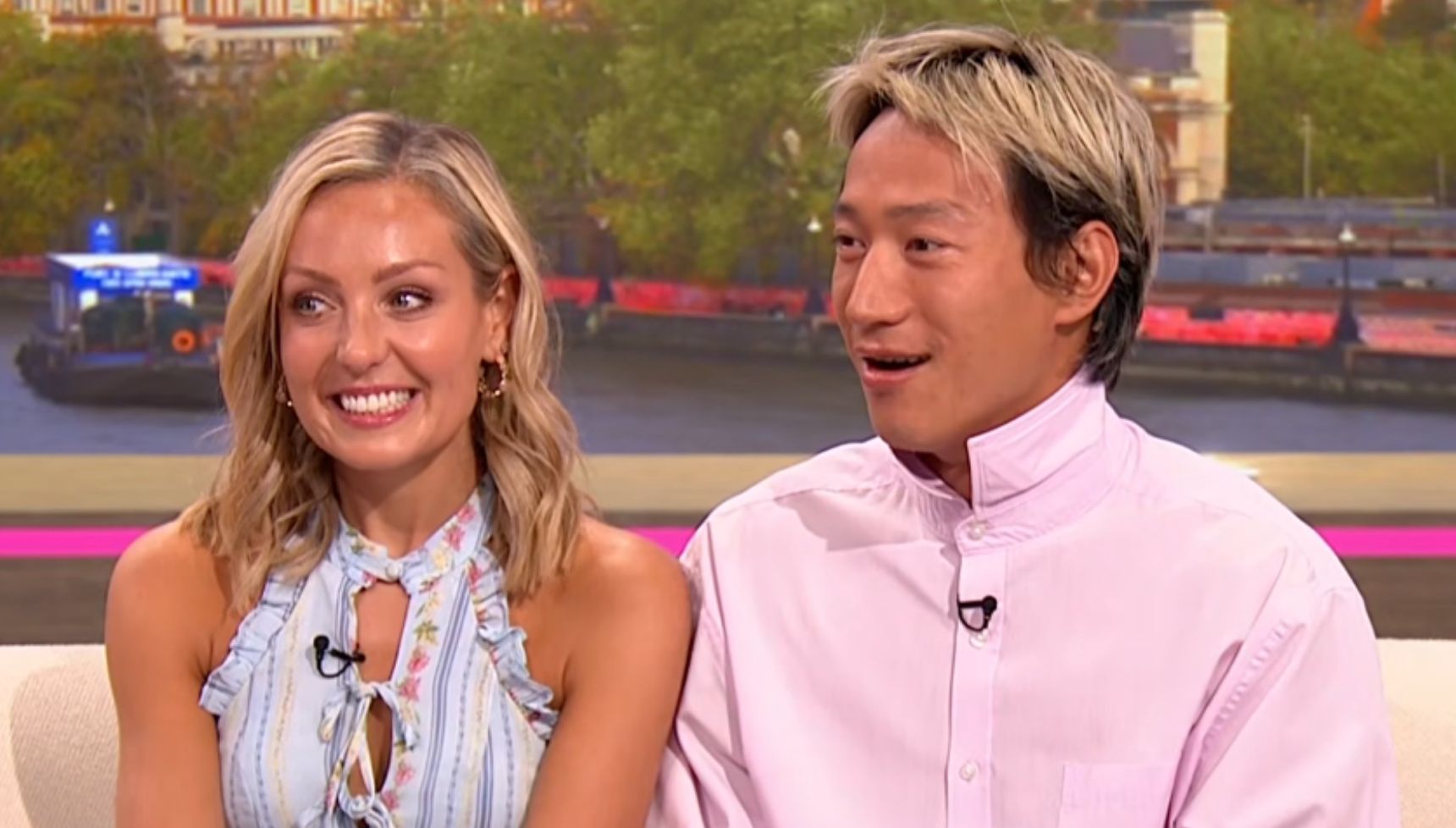 Amy Dowden and Carlos Gu on Good Morning Britain
